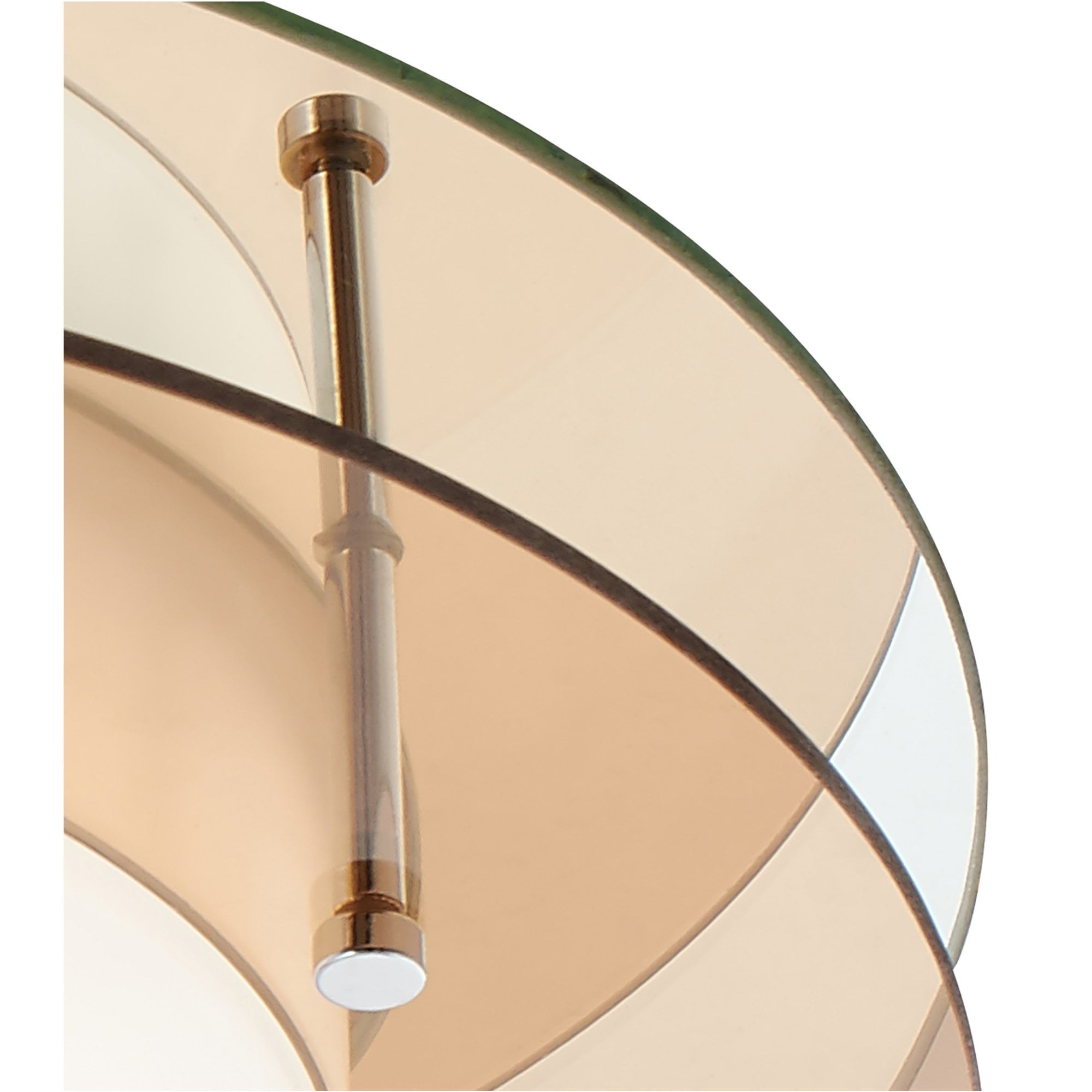 Fabula Deepdene LED Flush Light - Mirror & Amber Glass - IP44