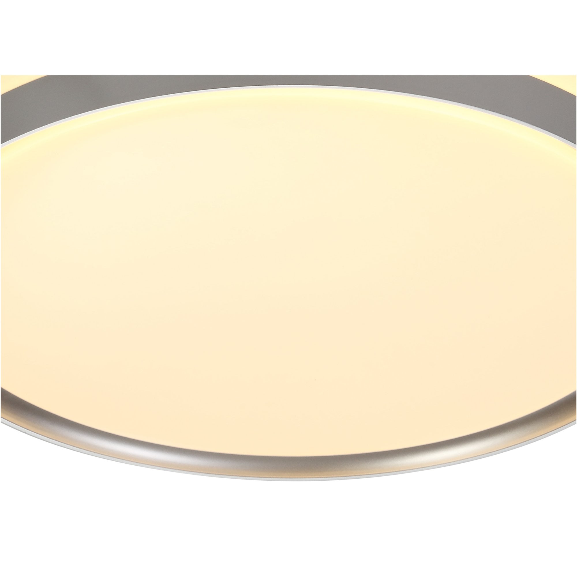 Fabula Carroll 39cm Dimmable LED Flush Light - Silver & White Acrylic - IP44