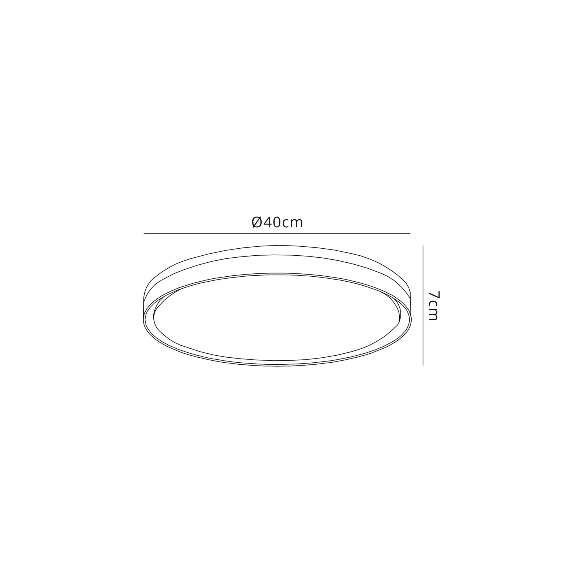 Fabula Carroll 39cm Dimmable LED Flush Light - Silver & White Acrylic - IP44