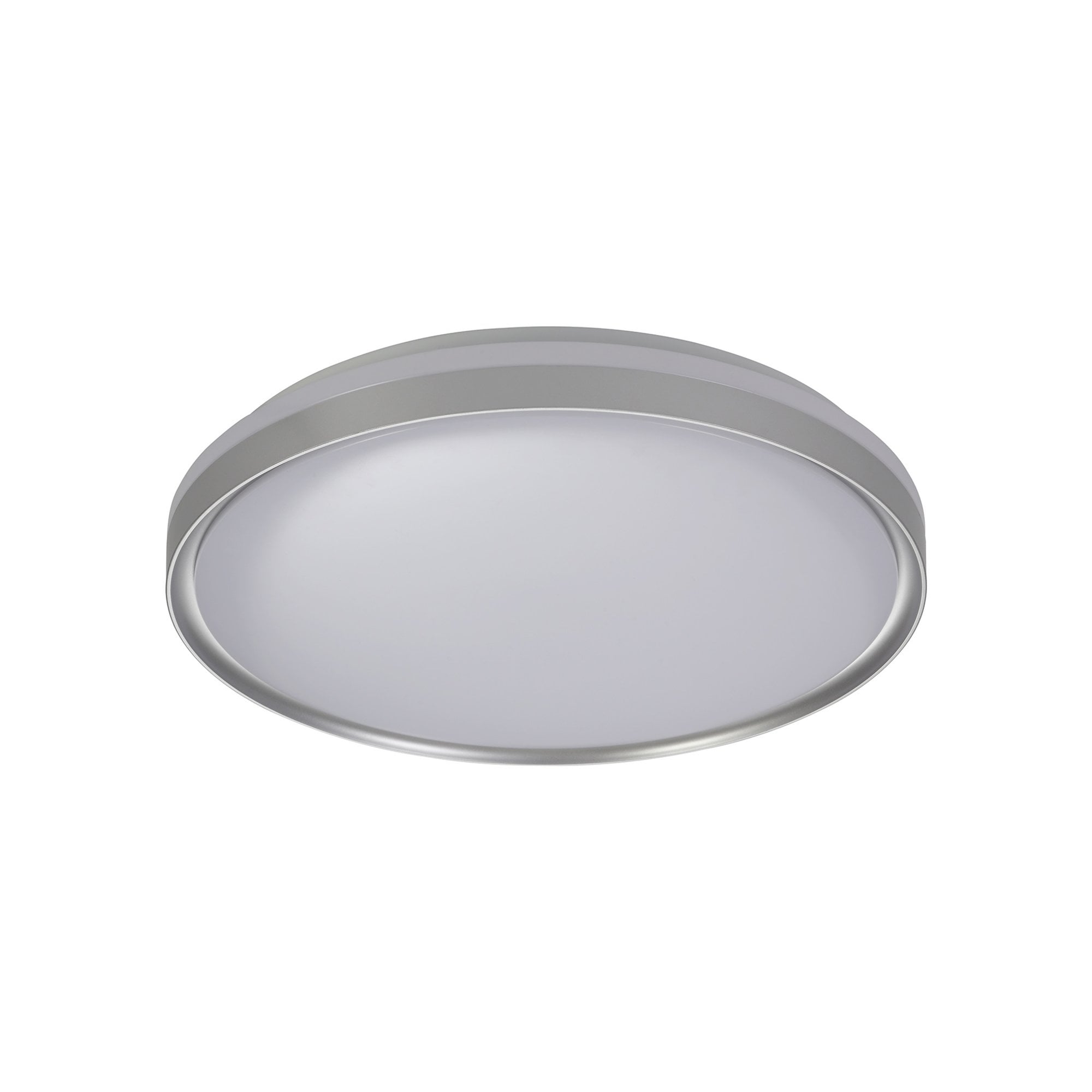 Fabula Carroll 48cm Dimmable LED Flush Light - Silver & White Acrylic - IP44
