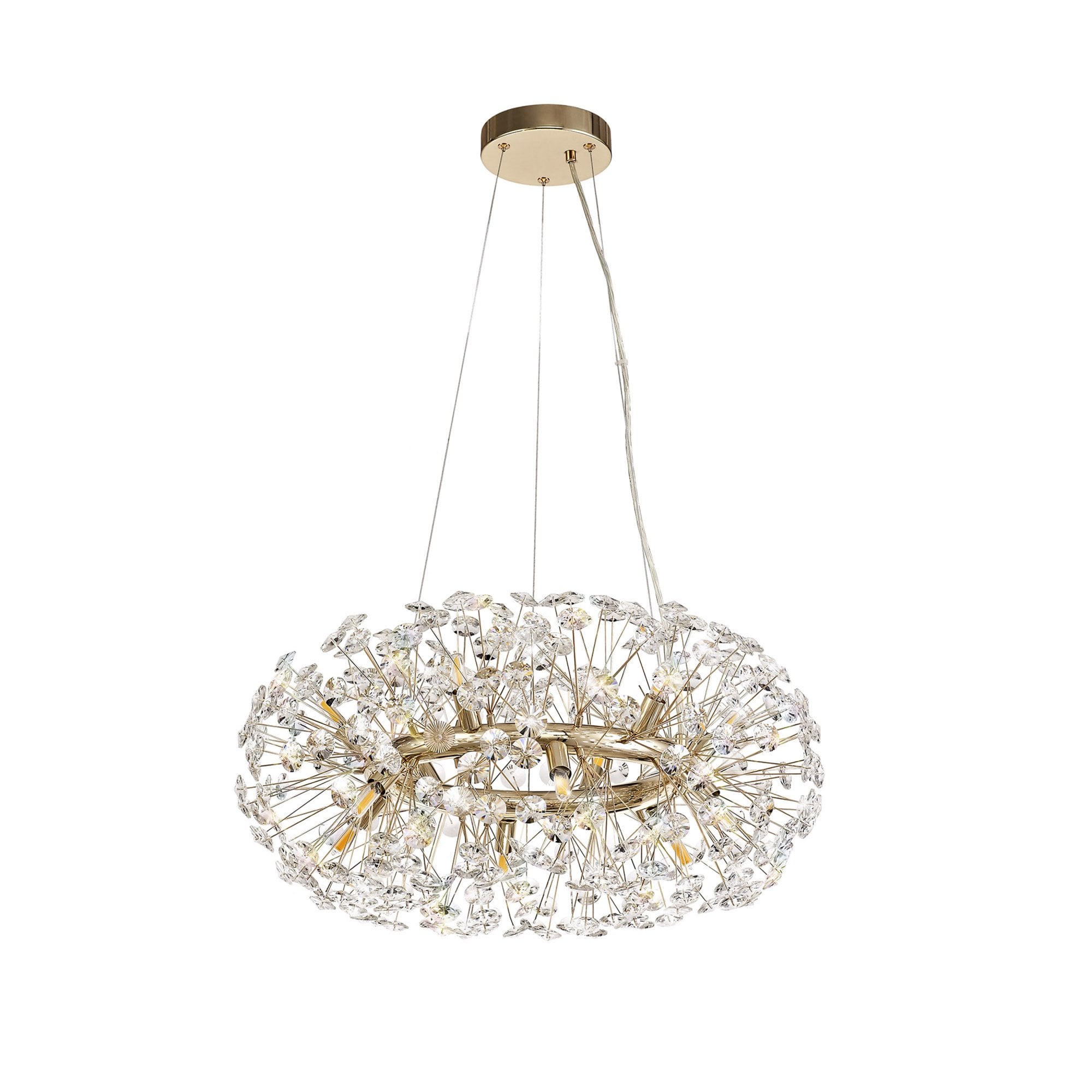 Fabula Grosvenor 12 Light Pendant - French Gold & Crystal