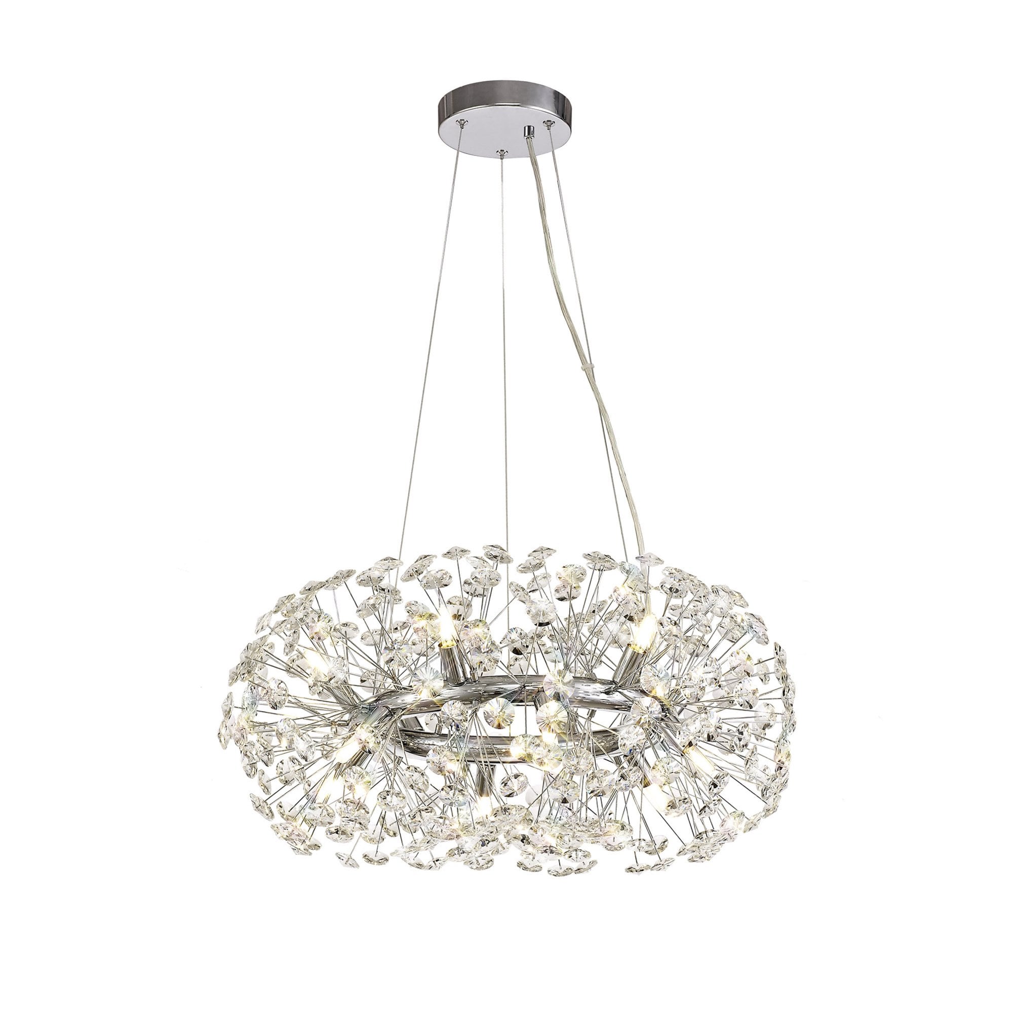 Fabula Grosvenor 12 Light Pendant - Polished Chrome & Crystal