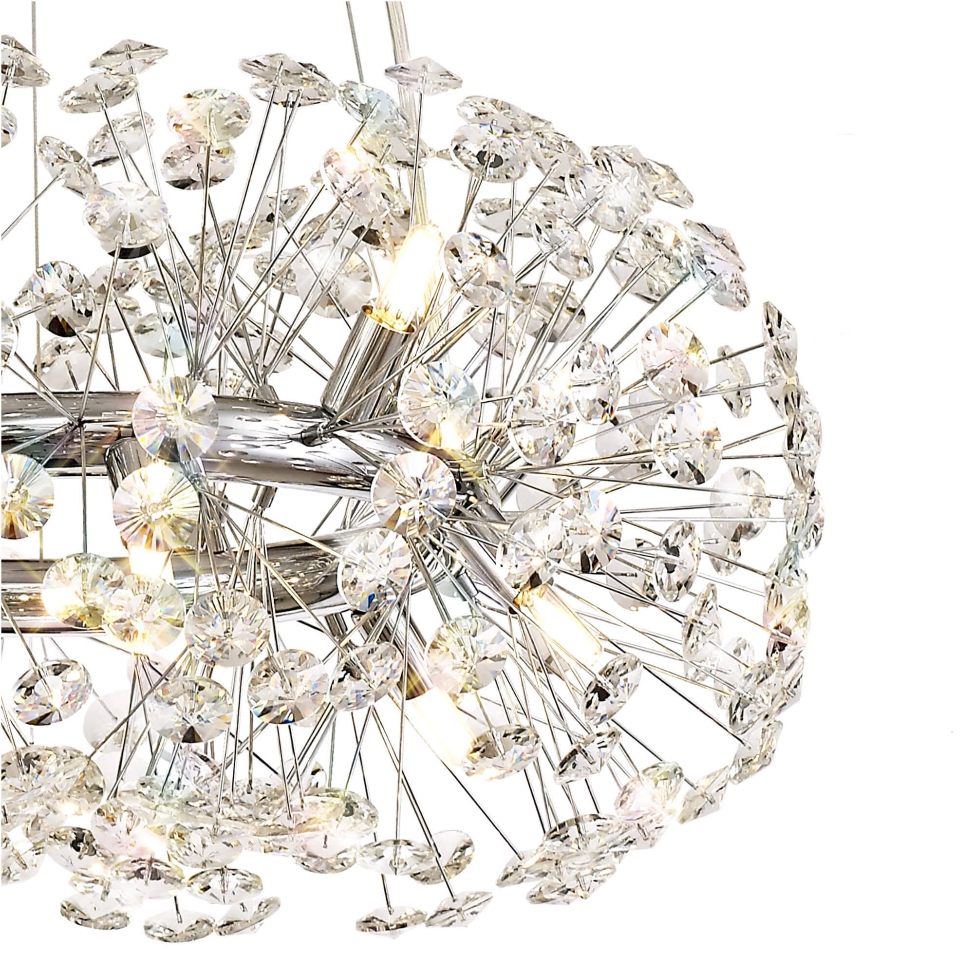 Fabula Grosvenor 12 Light Pendant - Polished Chrome & Crystal