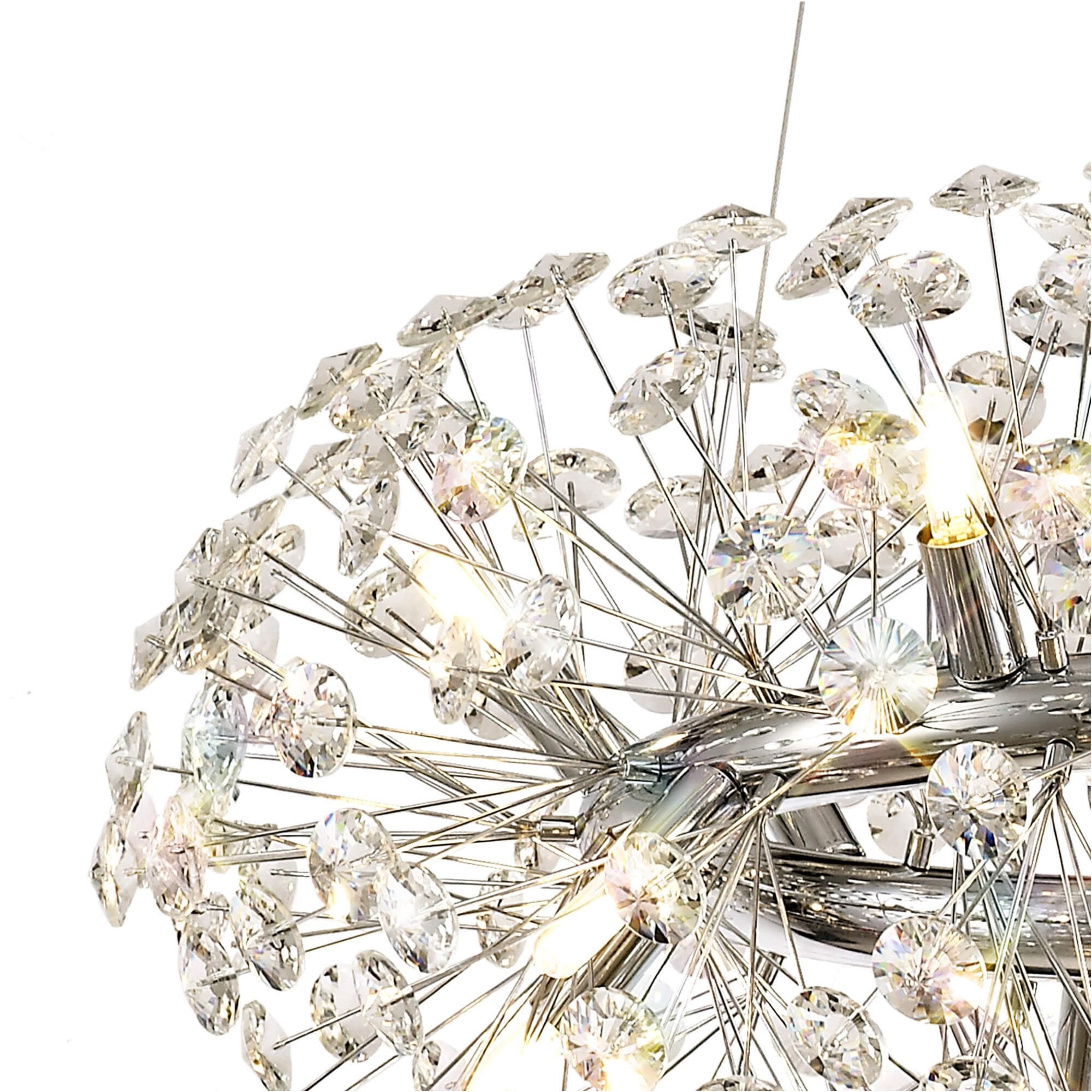 Fabula Grosvenor 12 Light Pendant - Polished Chrome & Crystal