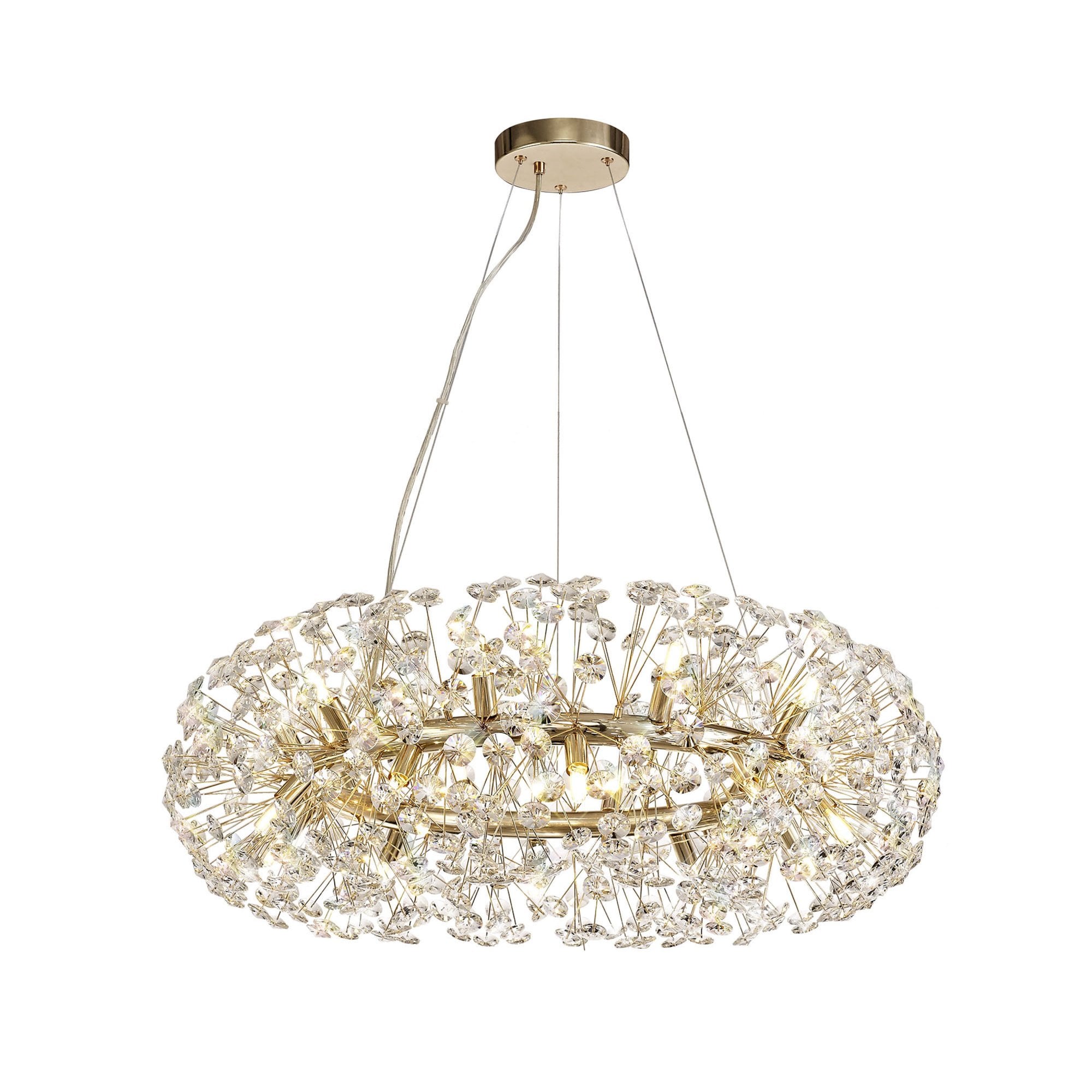Fabula Grosvenor 20 Light Pendant - French Gold & Crystal