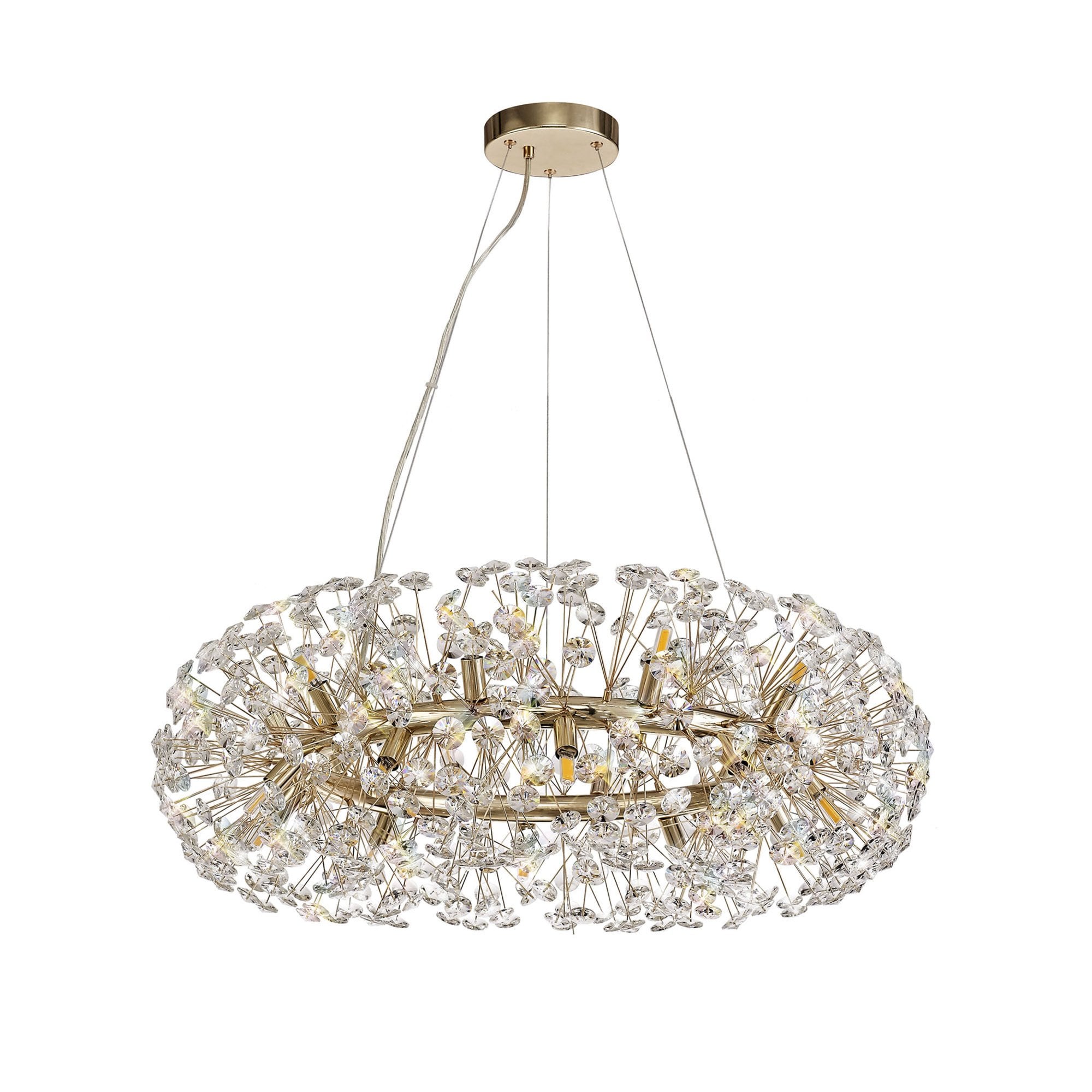 Fabula Grosvenor 20 Light Pendant - French Gold & Crystal