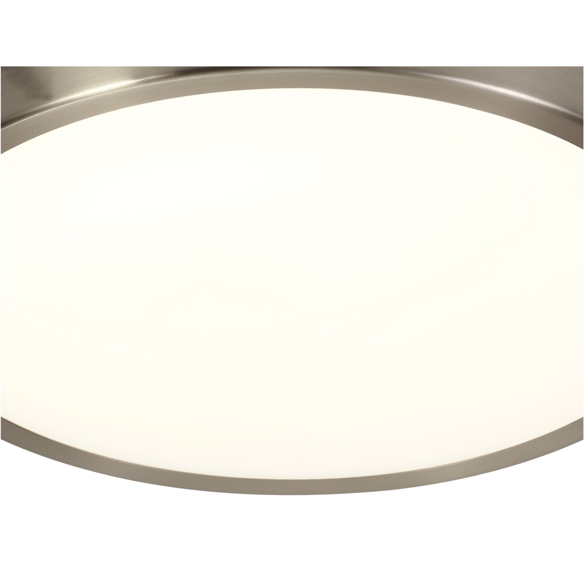 Fabula Ibbetson Dimmable LED Flush Light - Satin Nickel & White - IP44