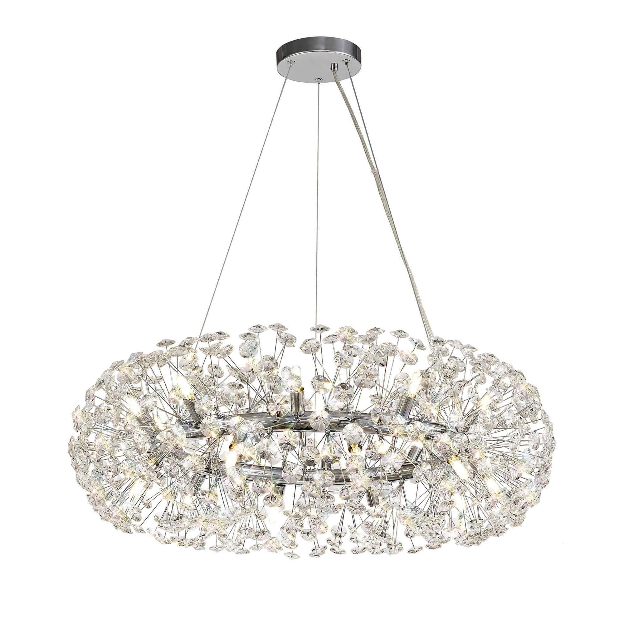 Fabula Grosvenor 20 Light Pendant - Polished Chrome & Crystal
