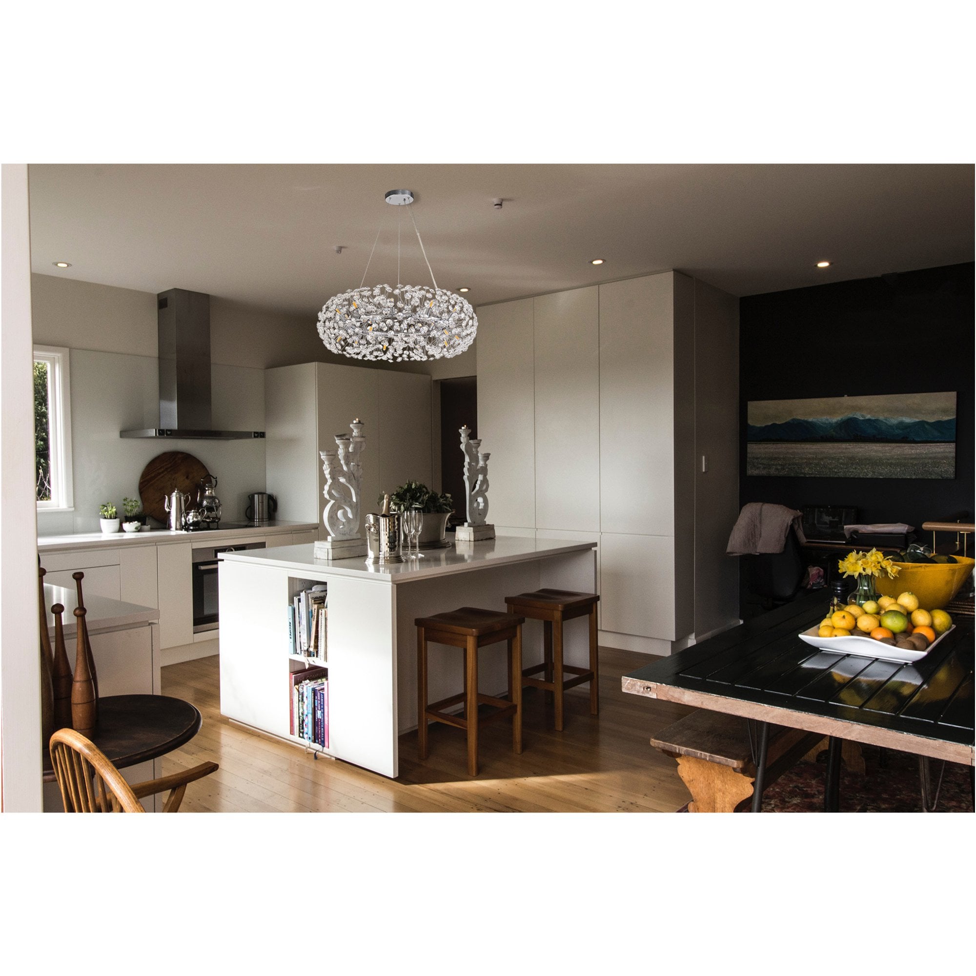 Fabula Grosvenor 20 Light Pendant - Polished Chrome & Crystal