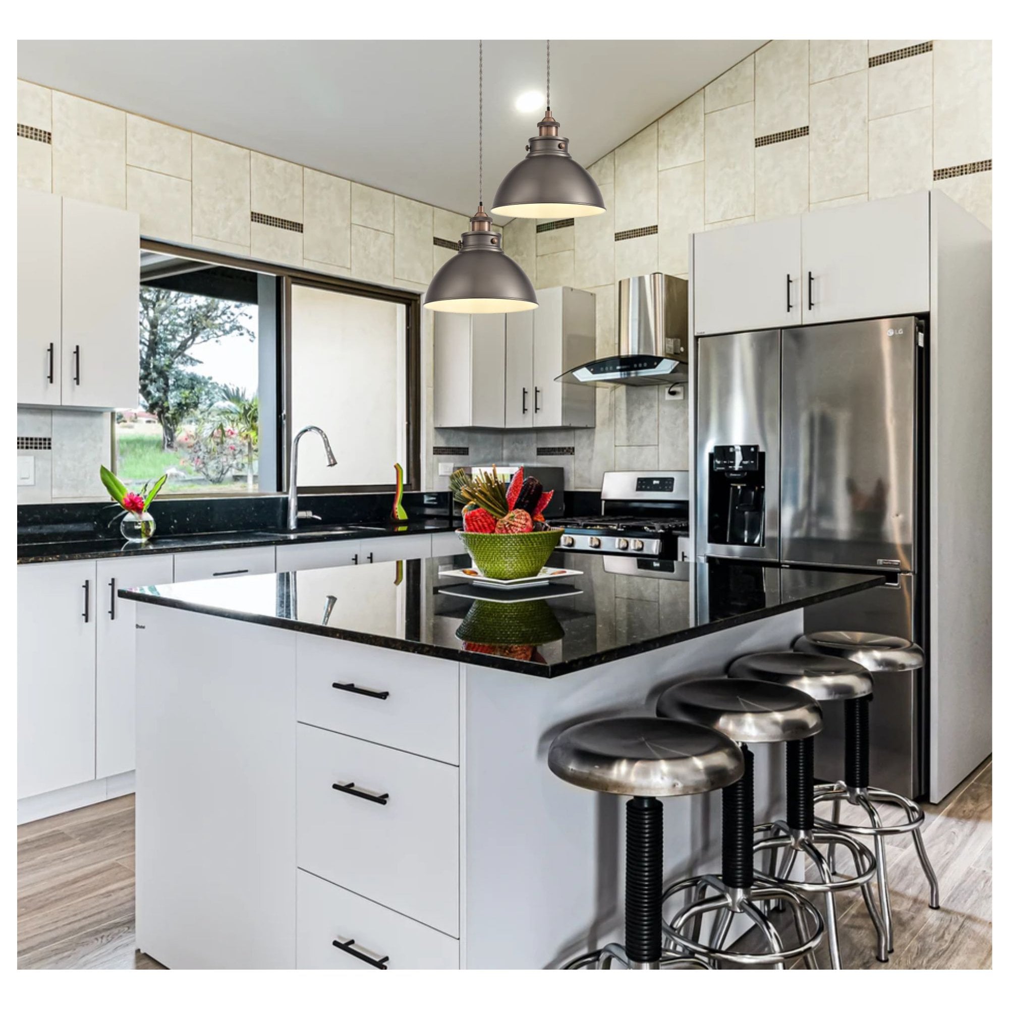 Fabula Sunnyside Medium Pendant - Antique Silver & Copper