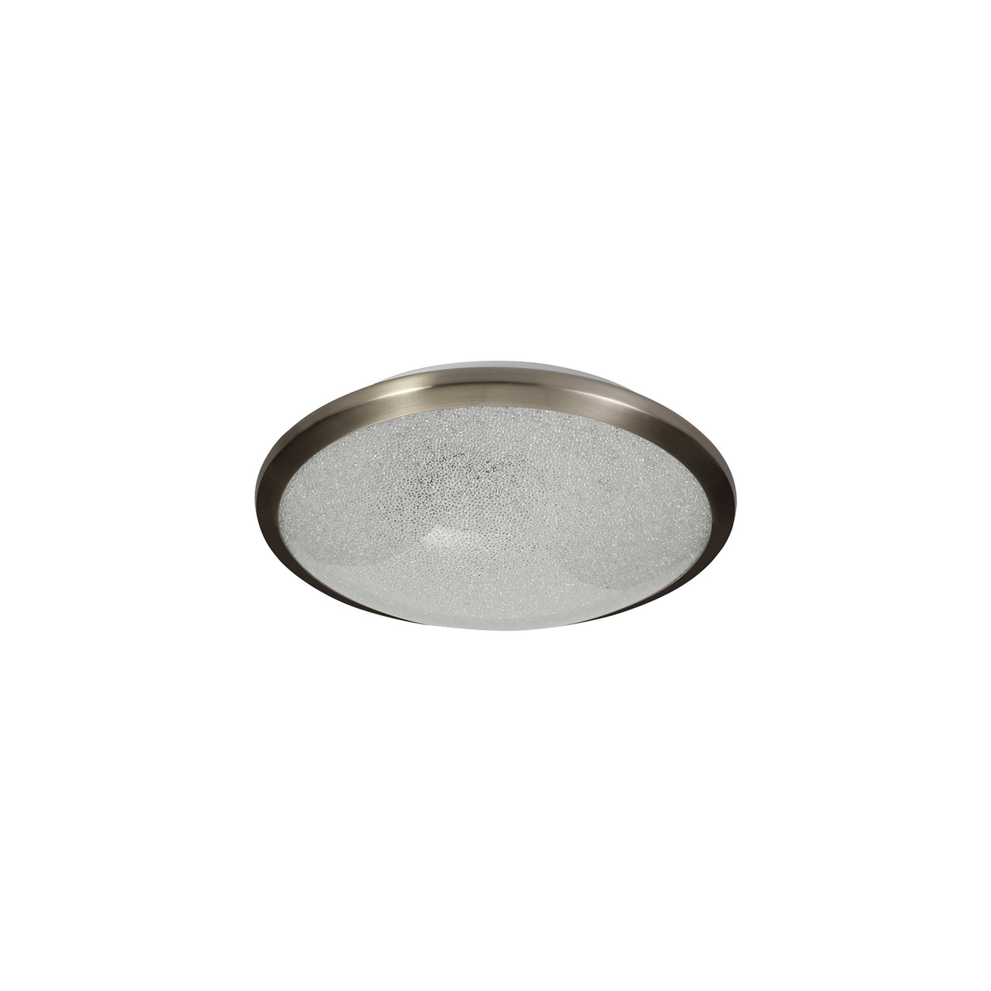Fabula Lancaster 30cm LED Flush Light - Satin Nickel & Crystaline - IP44