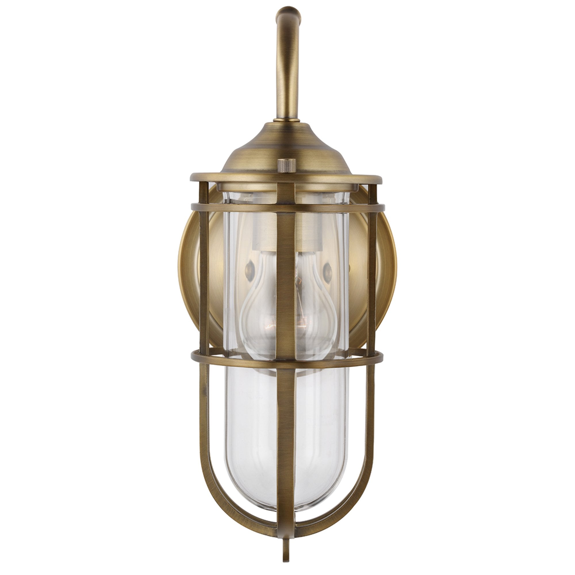 Quintiesse Urban Restoration Single Bathroom Wall Light - Dark Antique Brass
