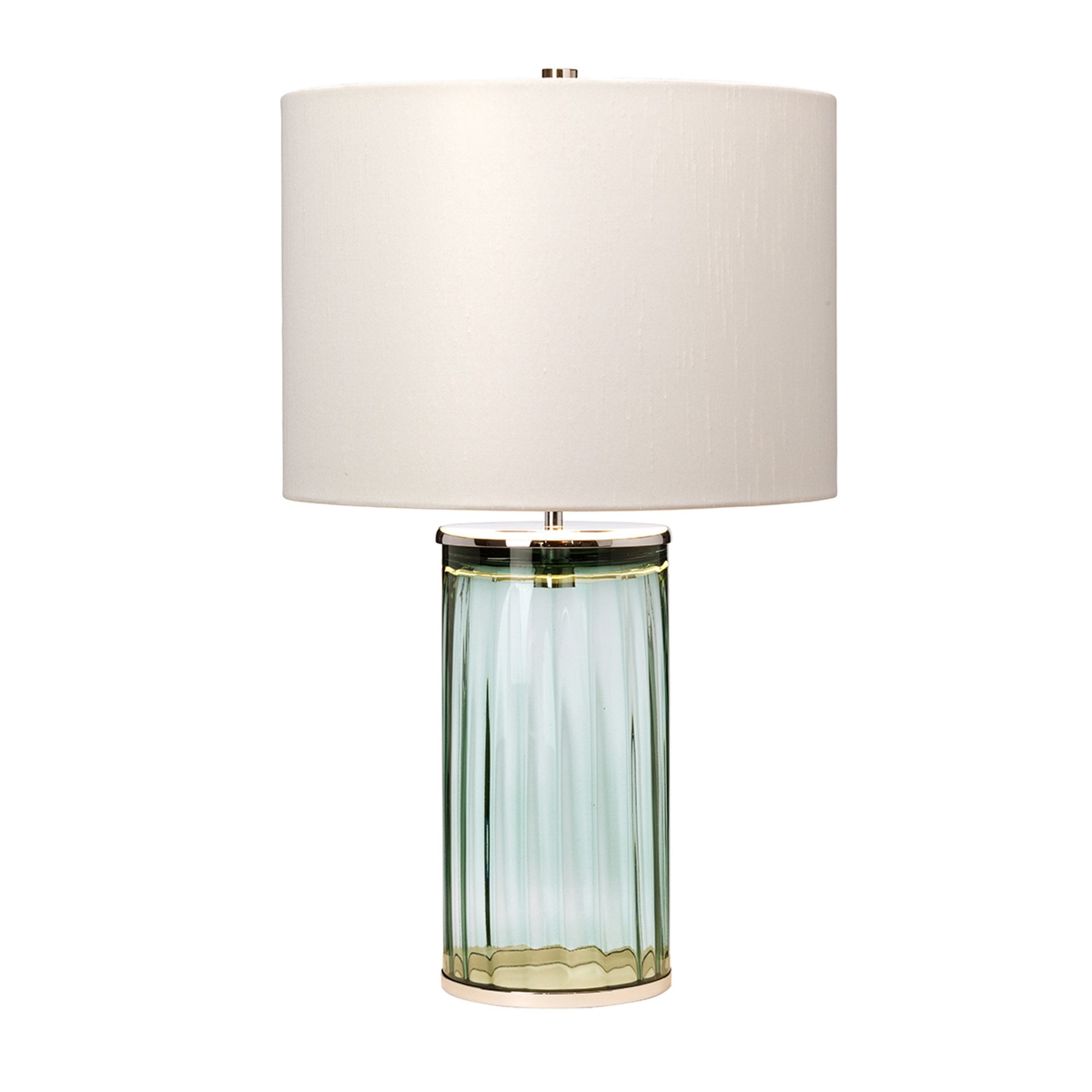Quintiesse Reno Single Table Lamp - Green - Polished Nickel