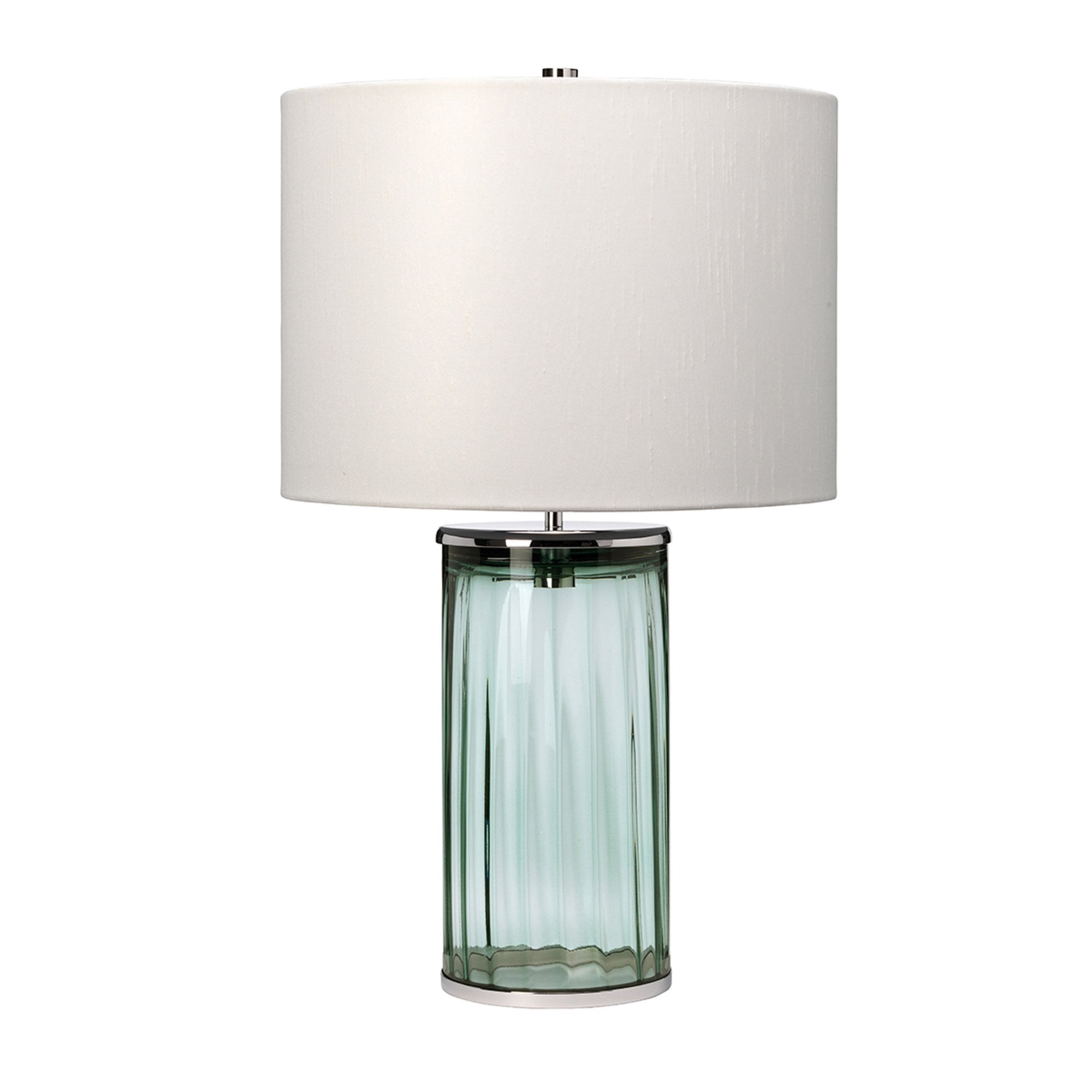 Quintiesse Reno Single Table Lamp - Green - Polished Nickel