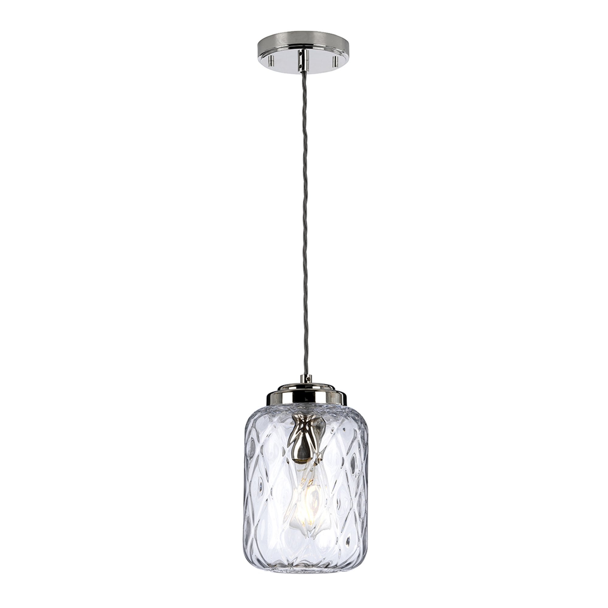 Elstead Sola Single Pendant - Polished Nickel