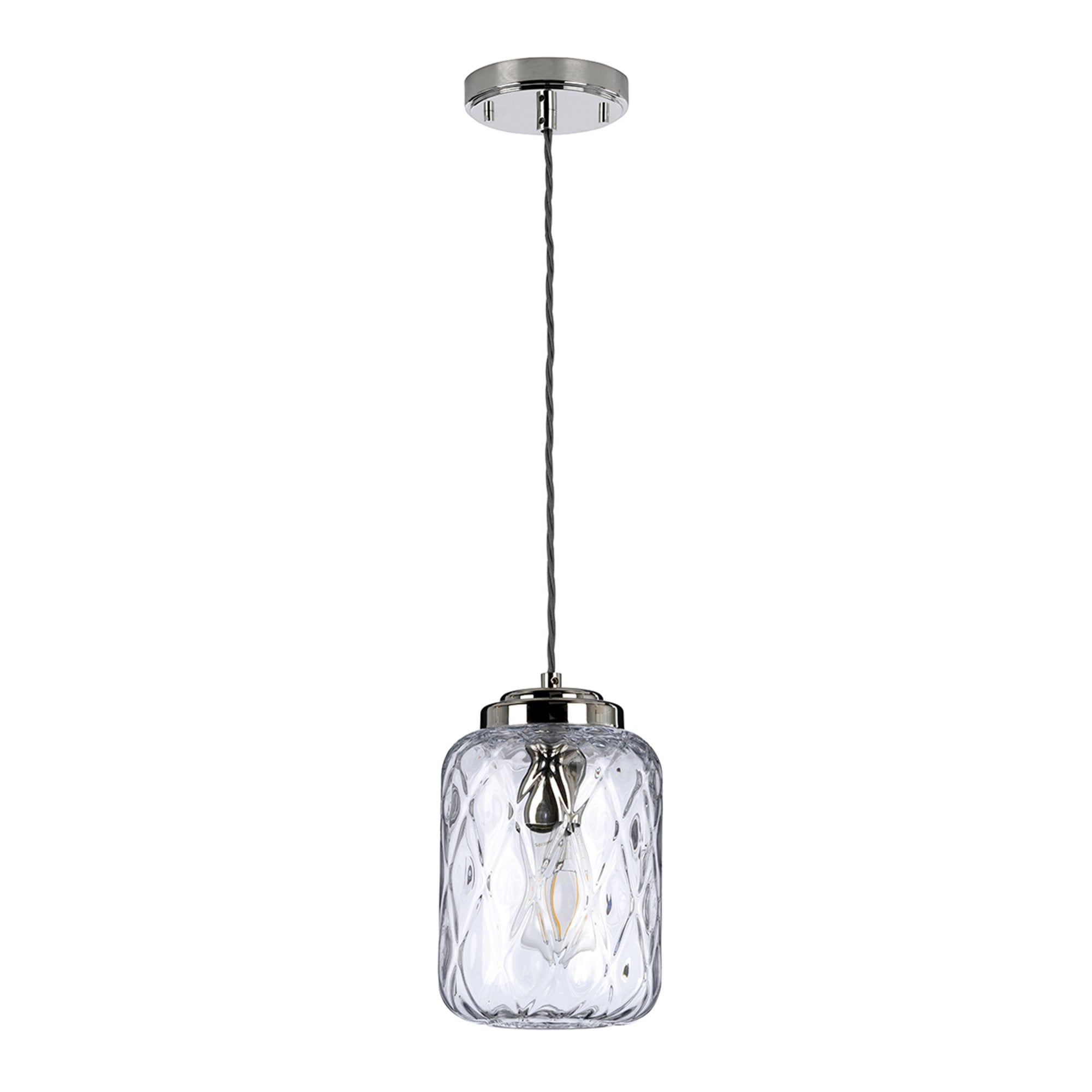 Elstead Sola Single Pendant - Polished Nickel