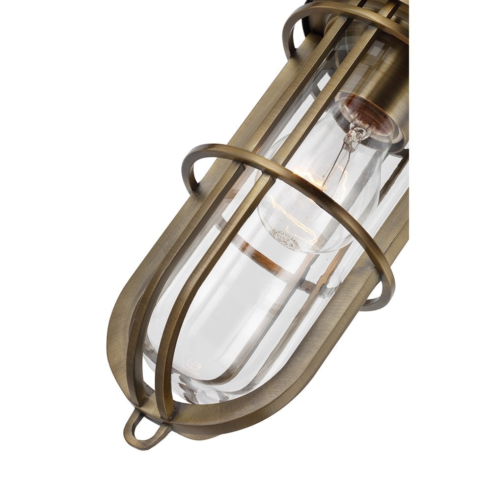Quintiesse Urban Restoration Single Bathroom Pendant - Dark Antique Brass