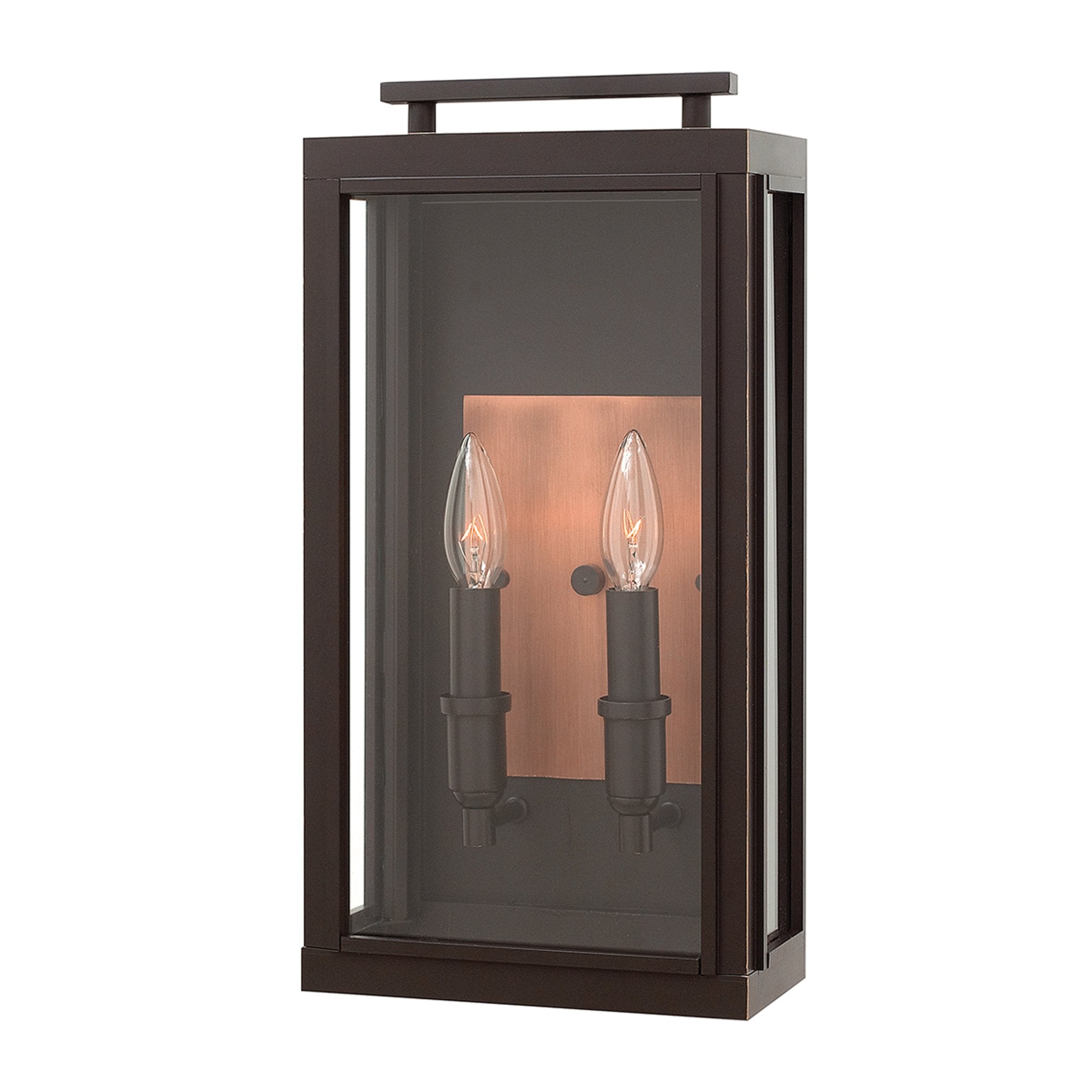 Quintiesse Sutcliffe 2 Light Wall Lantern - Oil Rubbed Bronze & Copper