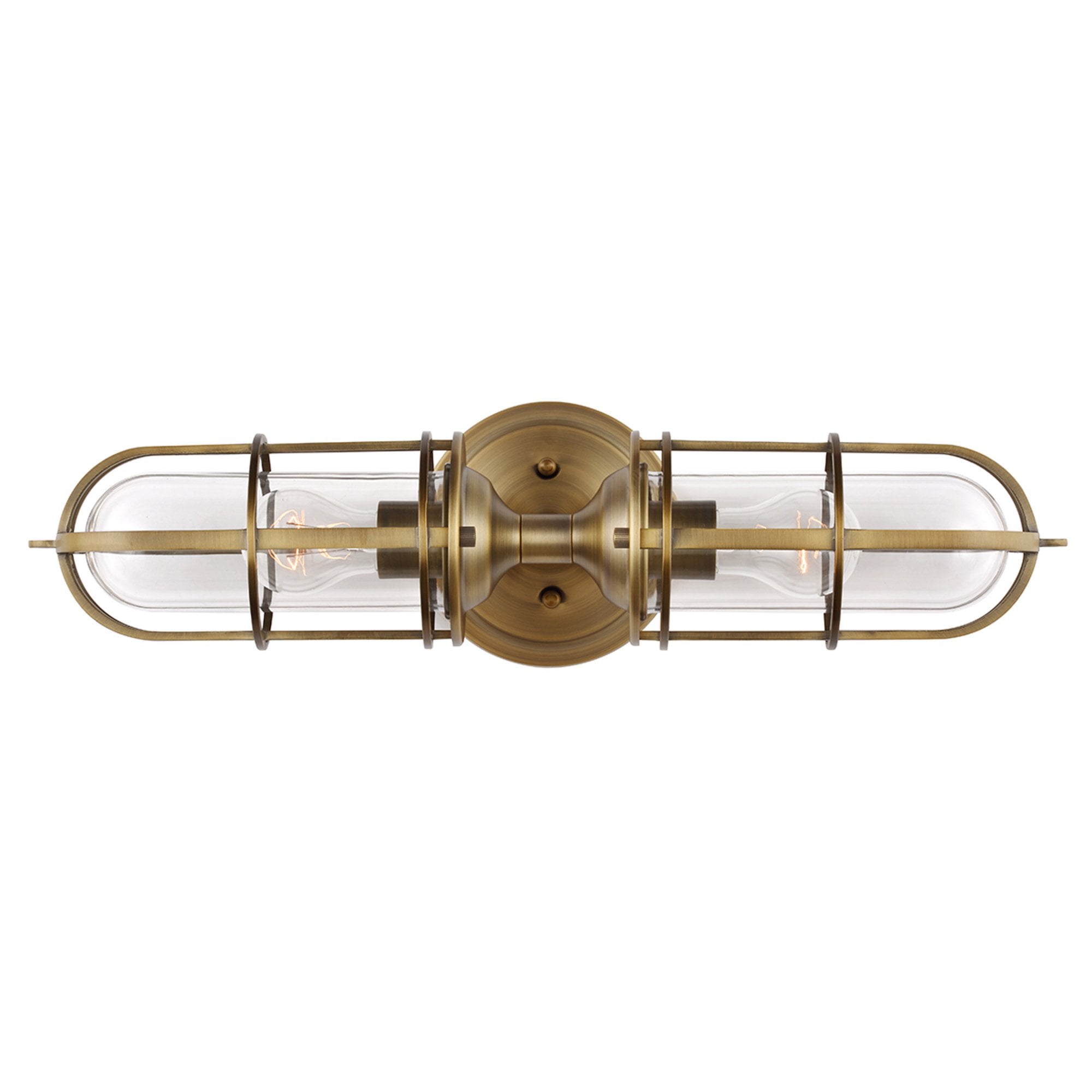 Quintiesse Urban Restoration 2 Light Bathroom Wall Light - Dark Antique Brass
