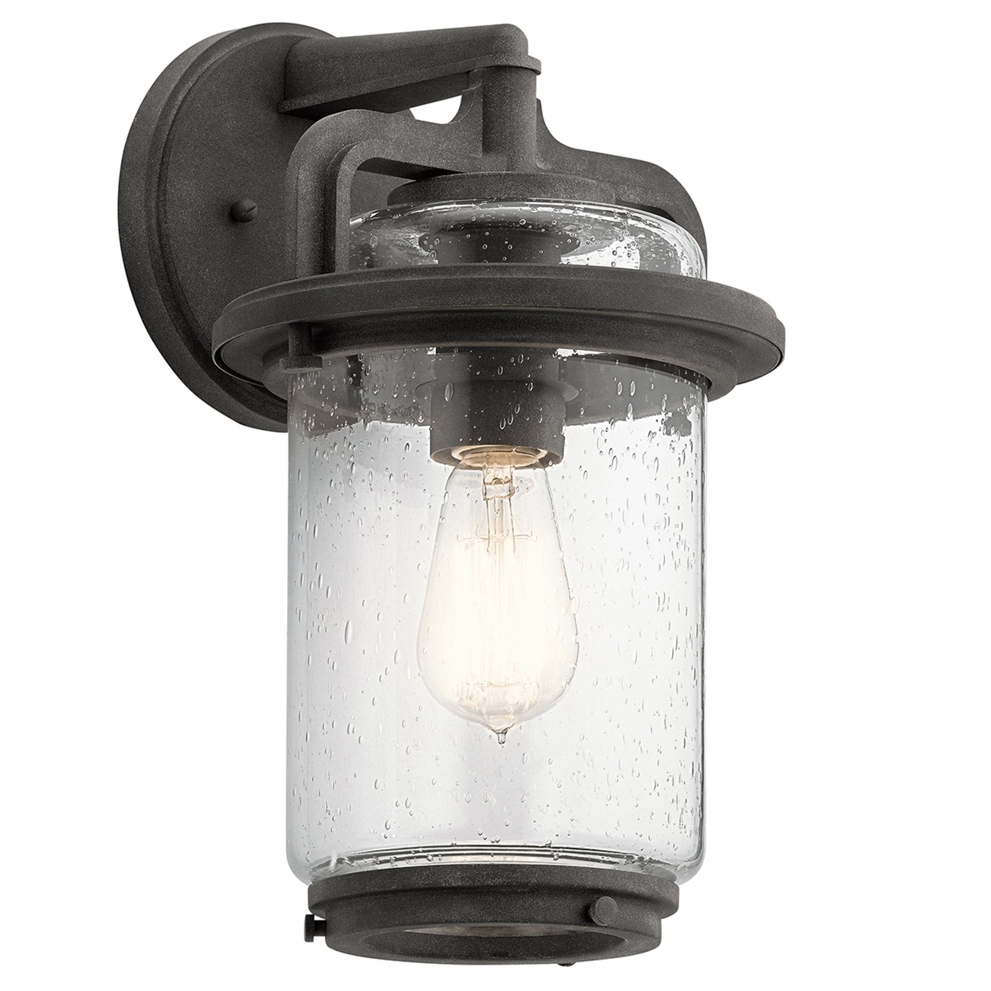 Quintiesse Andover Single Medium Wall Lantern - Weathered Zinc