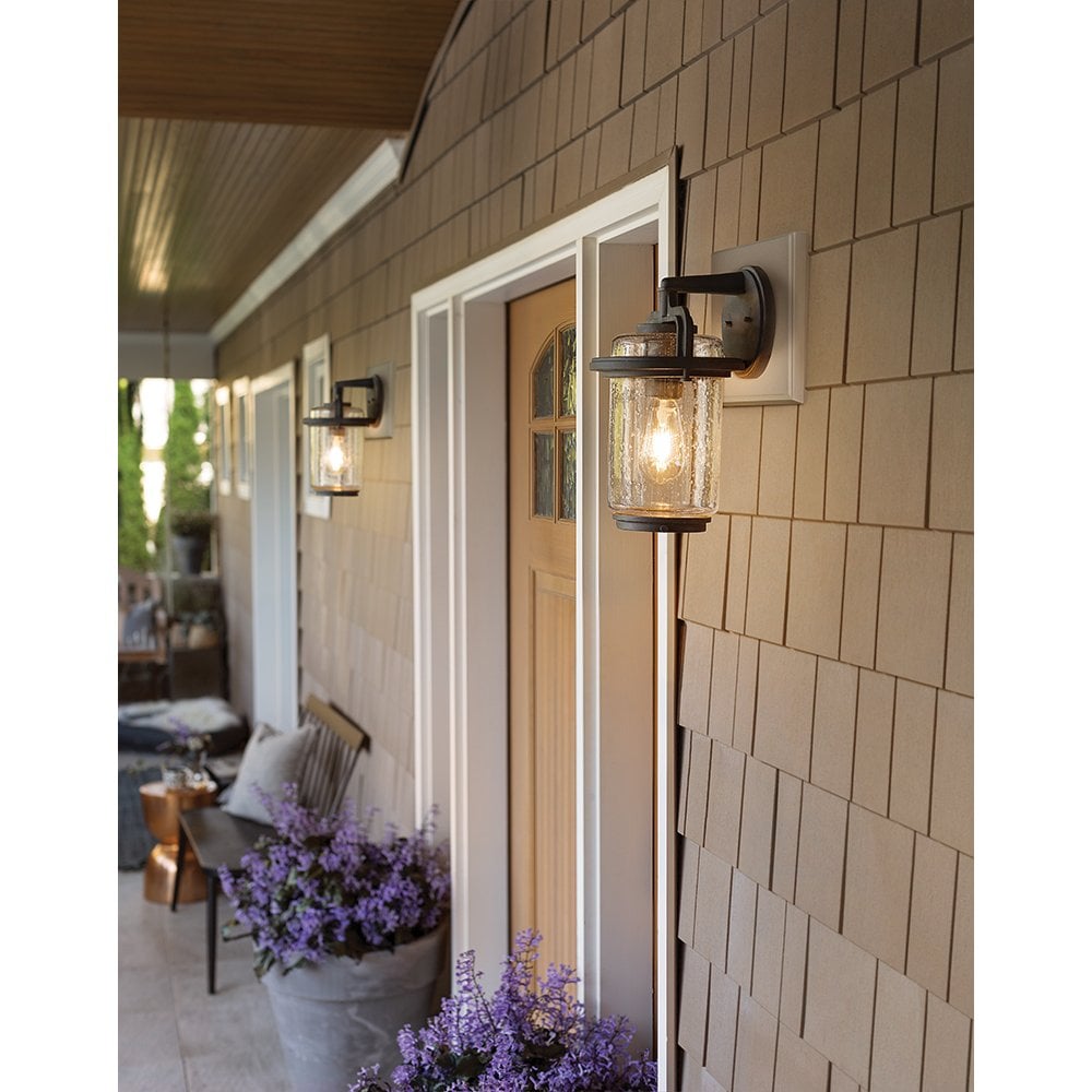 Quintiesse Andover Single Medium Wall Lantern - Weathered Zinc