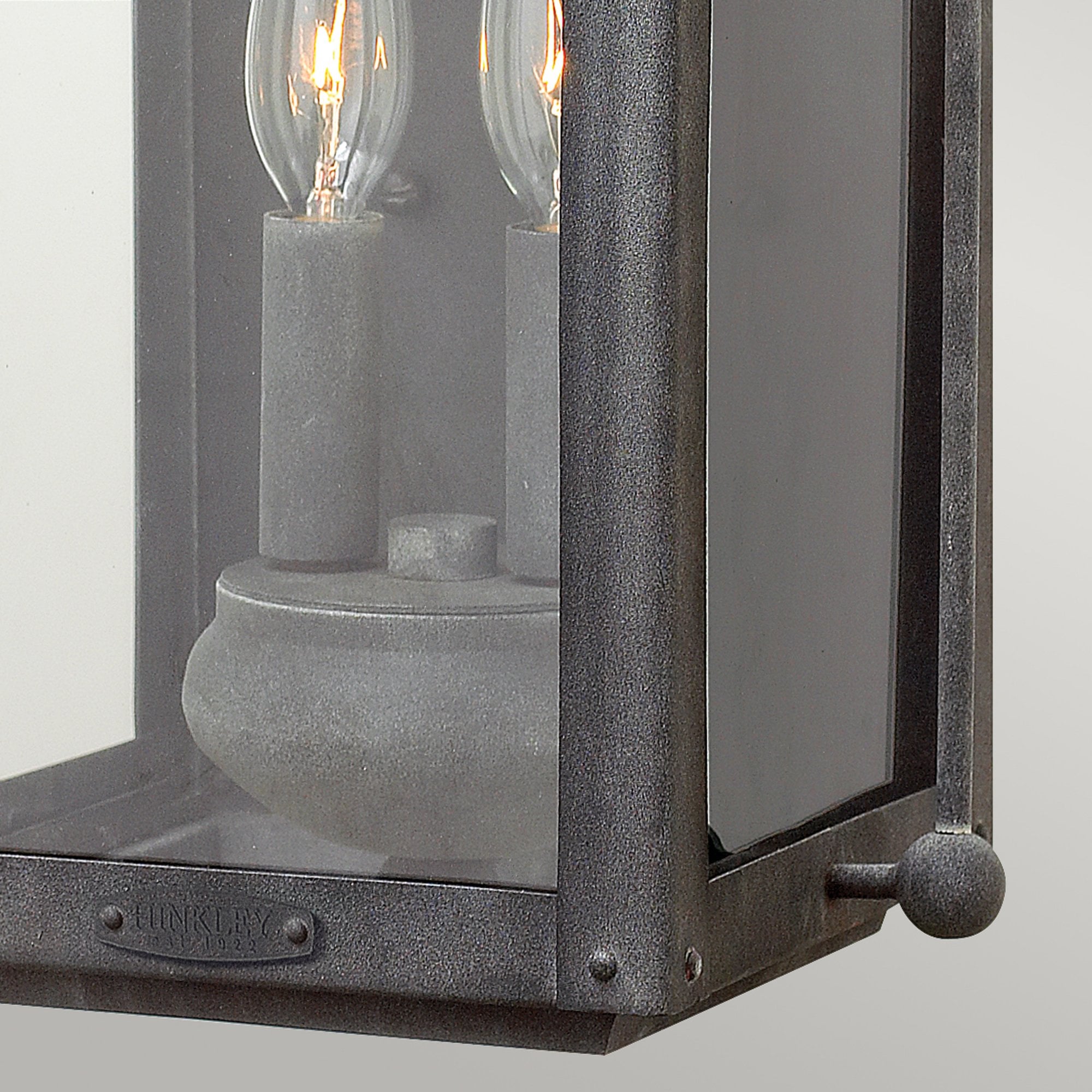 Quintiesse Anchorage 2 Light Wall Lantern - Aged Zinc