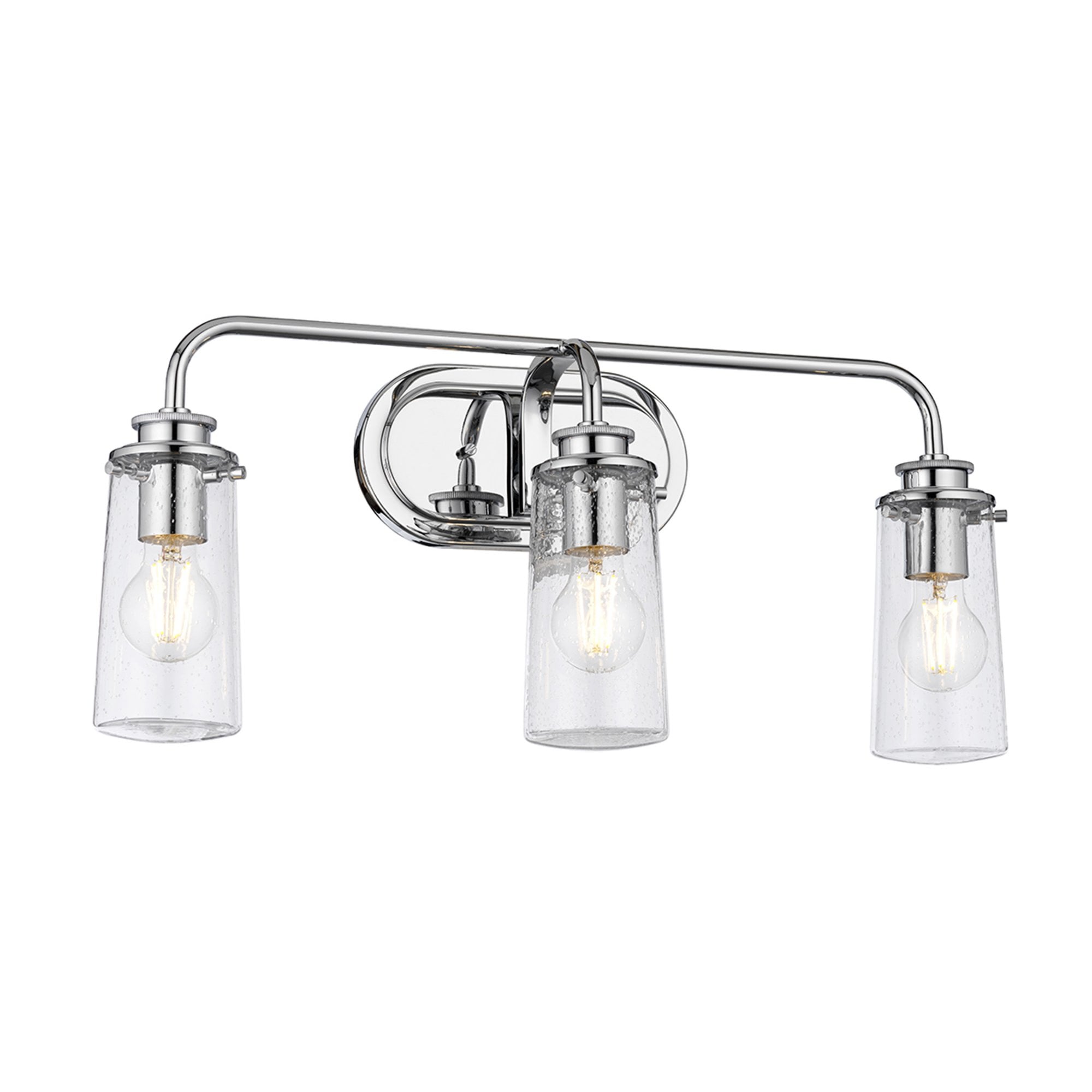 Quintiesse Braelyn 3 Light Bathroom Wall Light - Polished Chrome