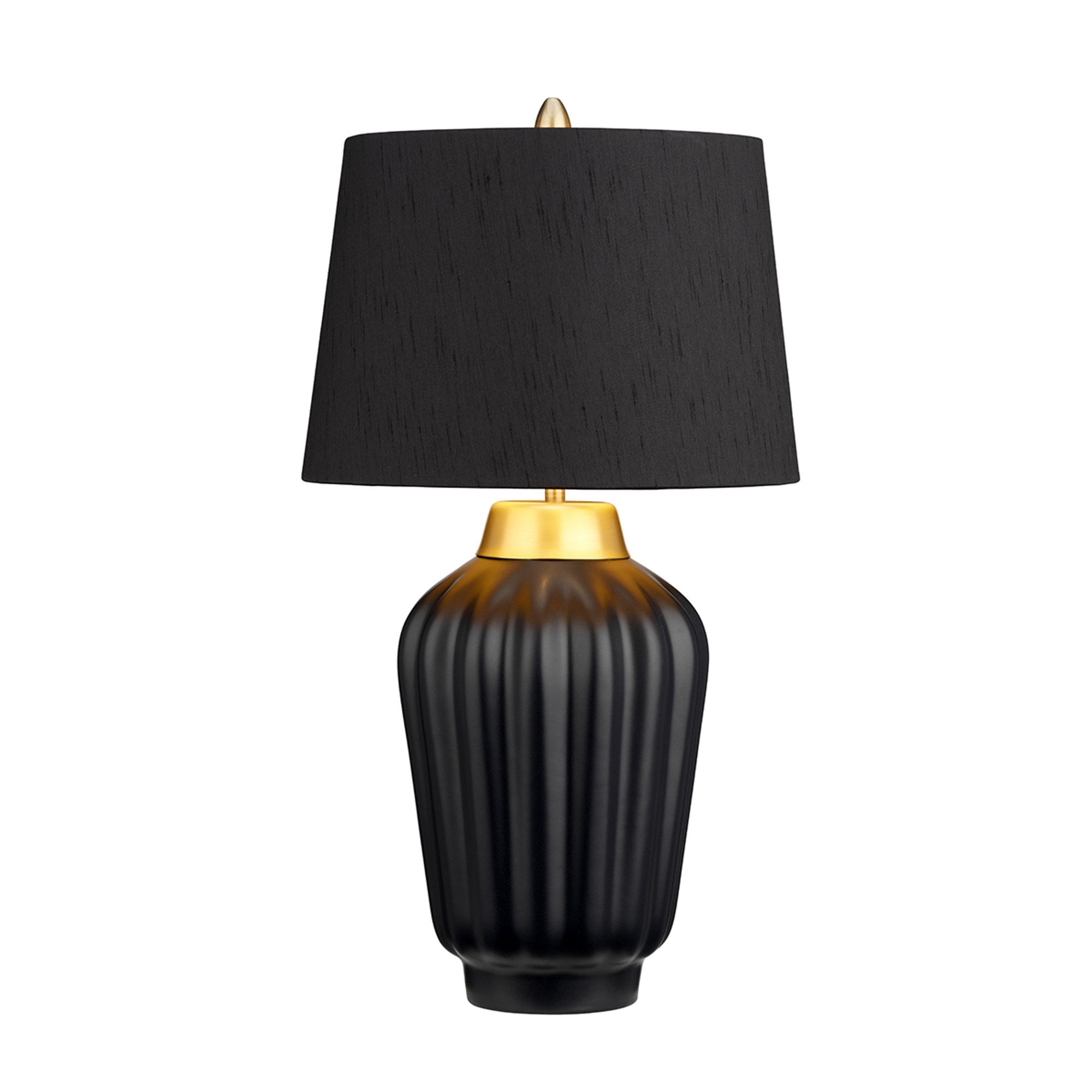 Quintiesse Bexley Single Table Lamp - Black & Brushed Brass