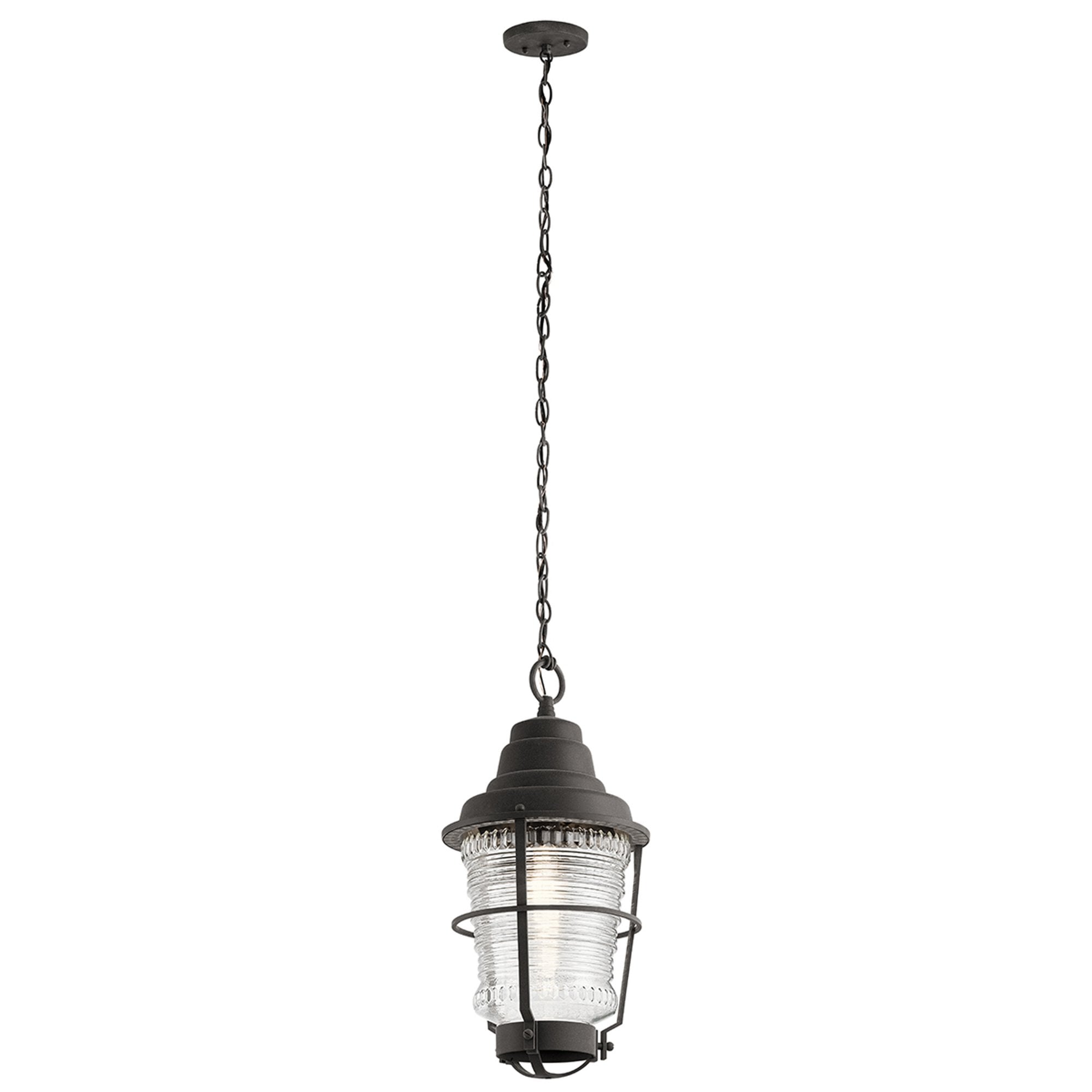Quintiesse Chance Harbor Single Chain Lantern - Weathered Zinc