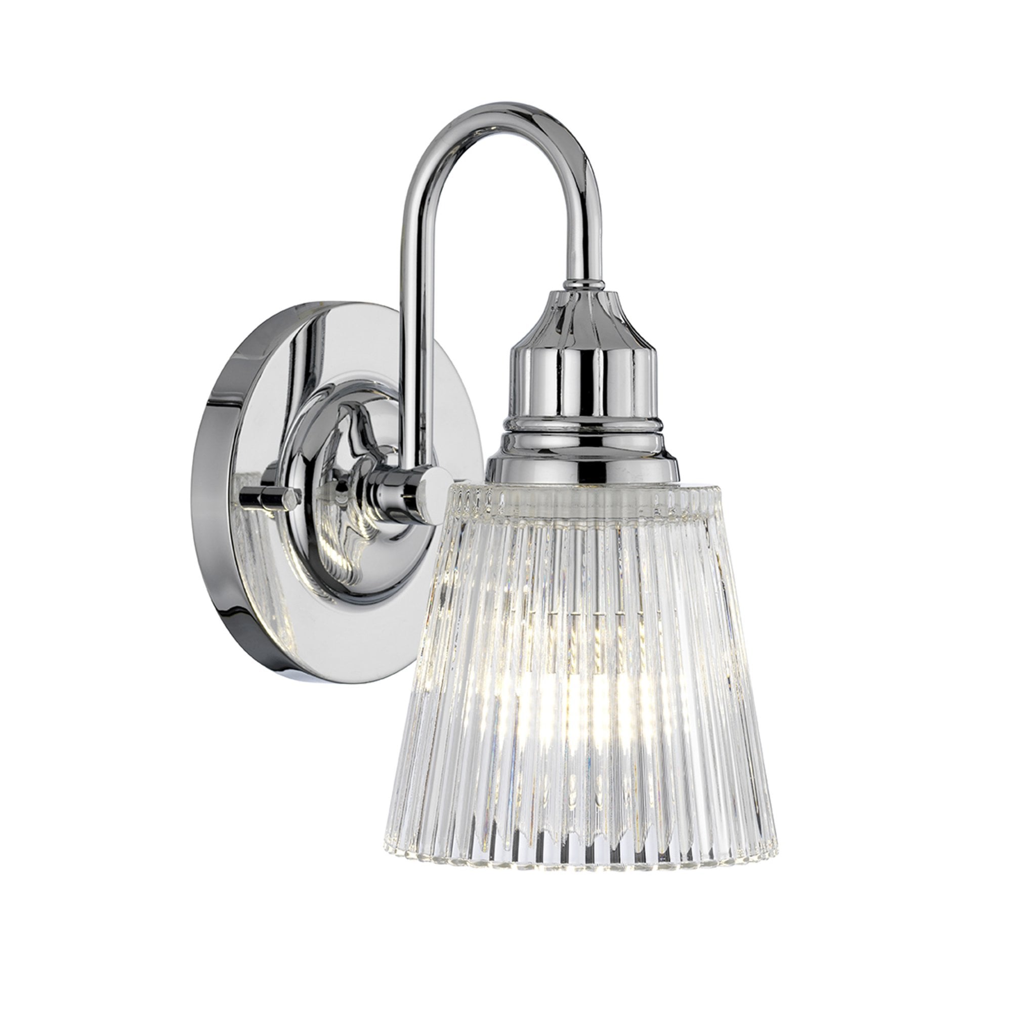 Quintiesse Addison Single Bathroom Wall Light - Polished Chrome