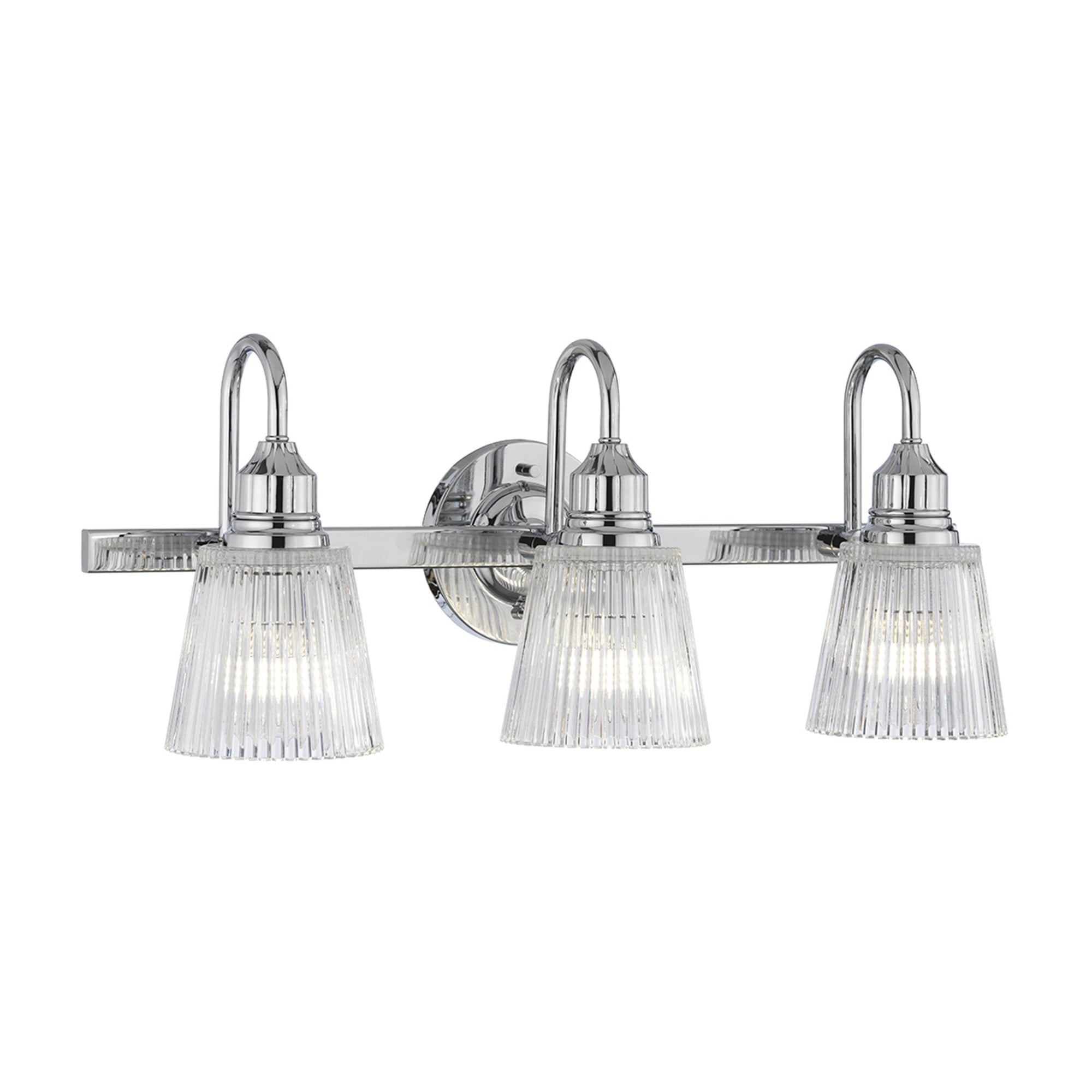 Quintiesse Addison 3 Light Bathroom Wall Light - Polished Chrome