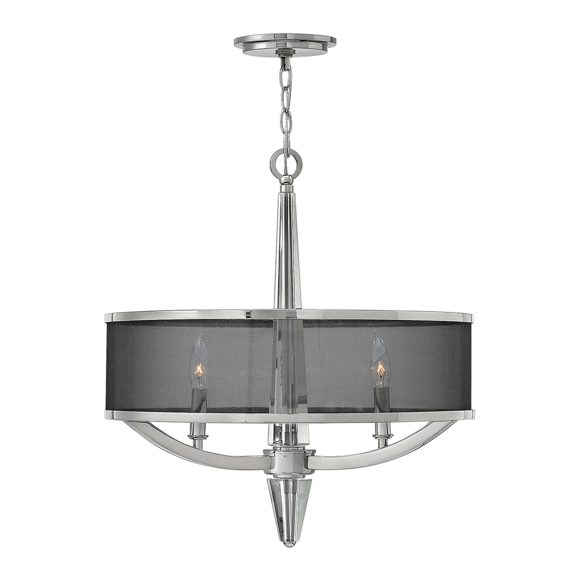 Quintiesse Ascher 3 Light Pendant - Polished Nickel