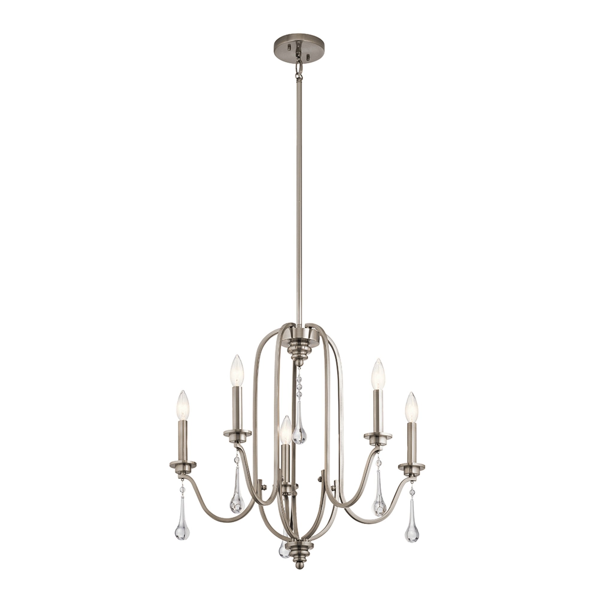 Quintiesse Karlee 5 Light Chandelier - Classic Pewter