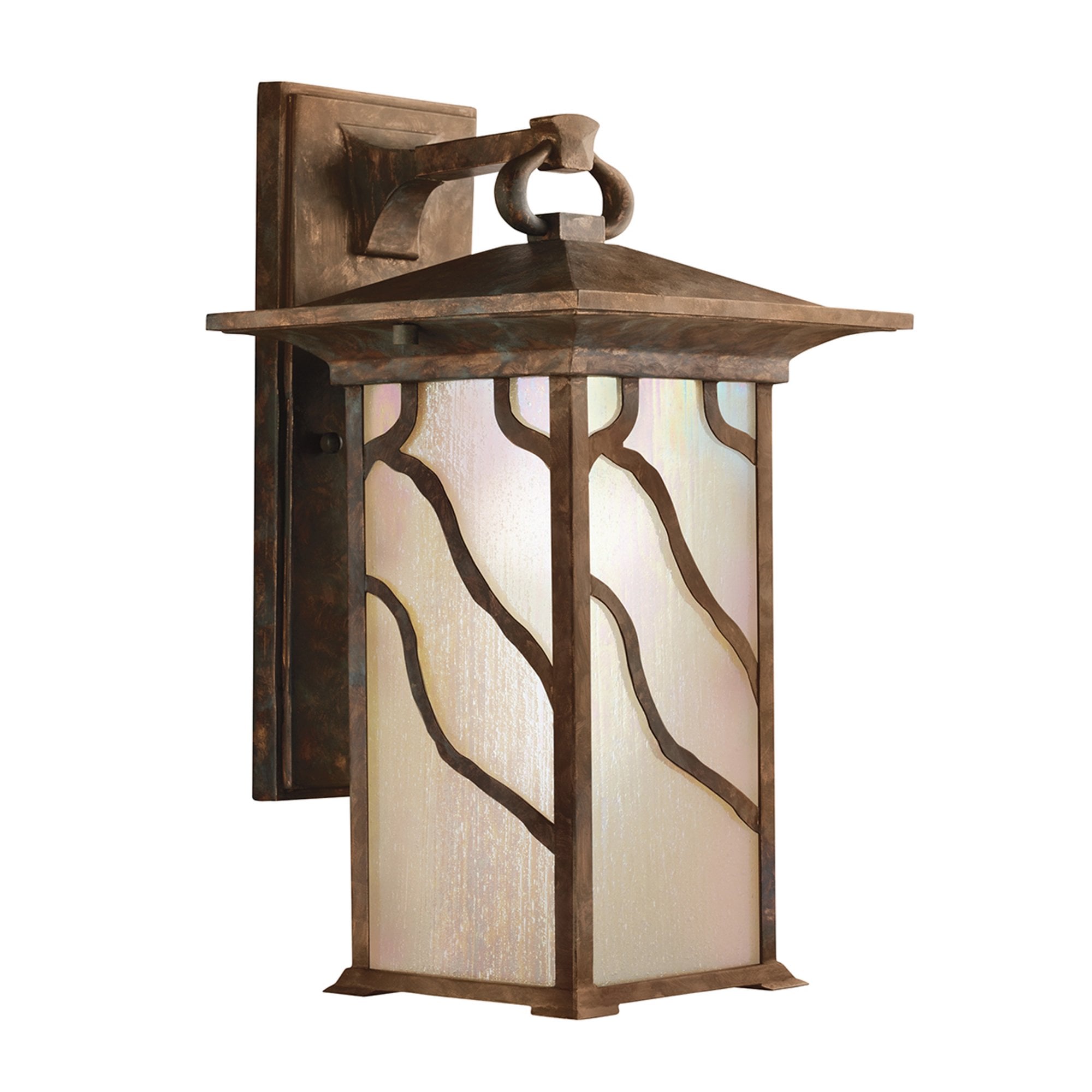 Quintiesse Morris Single Large IP44 Wall Lantern - Distressed Copper