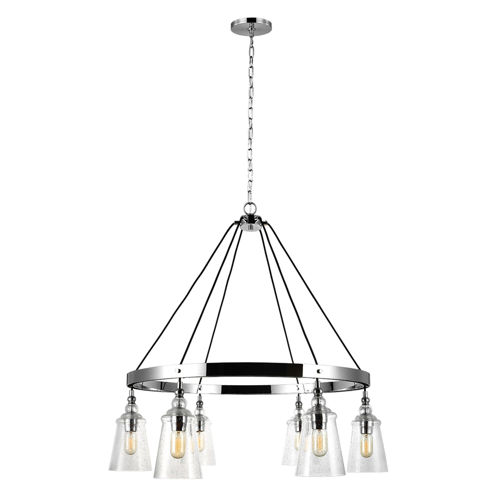 Quintiesse Loras 6 Light Chandelier - Chrome