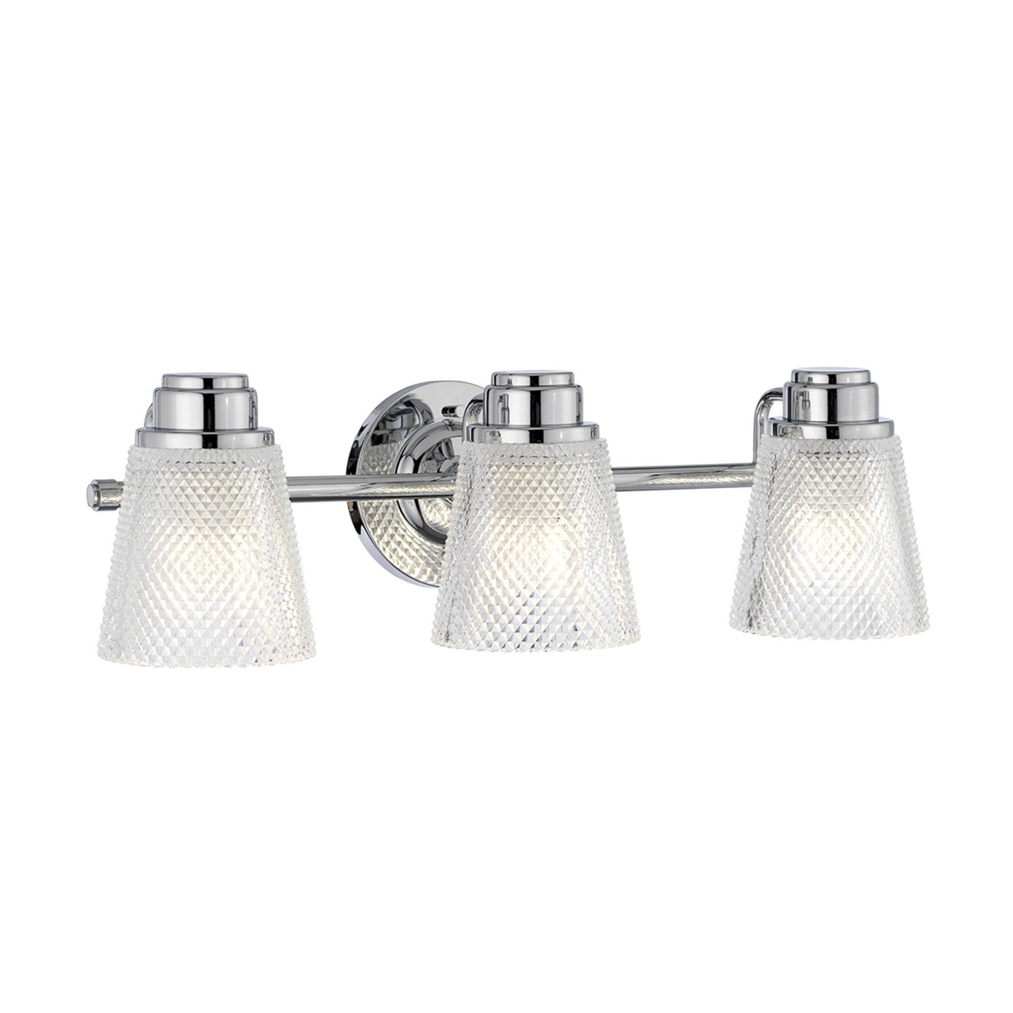 Quintiesse Hudson 3 Light Bathroom Wall Light - Polished Chrome
