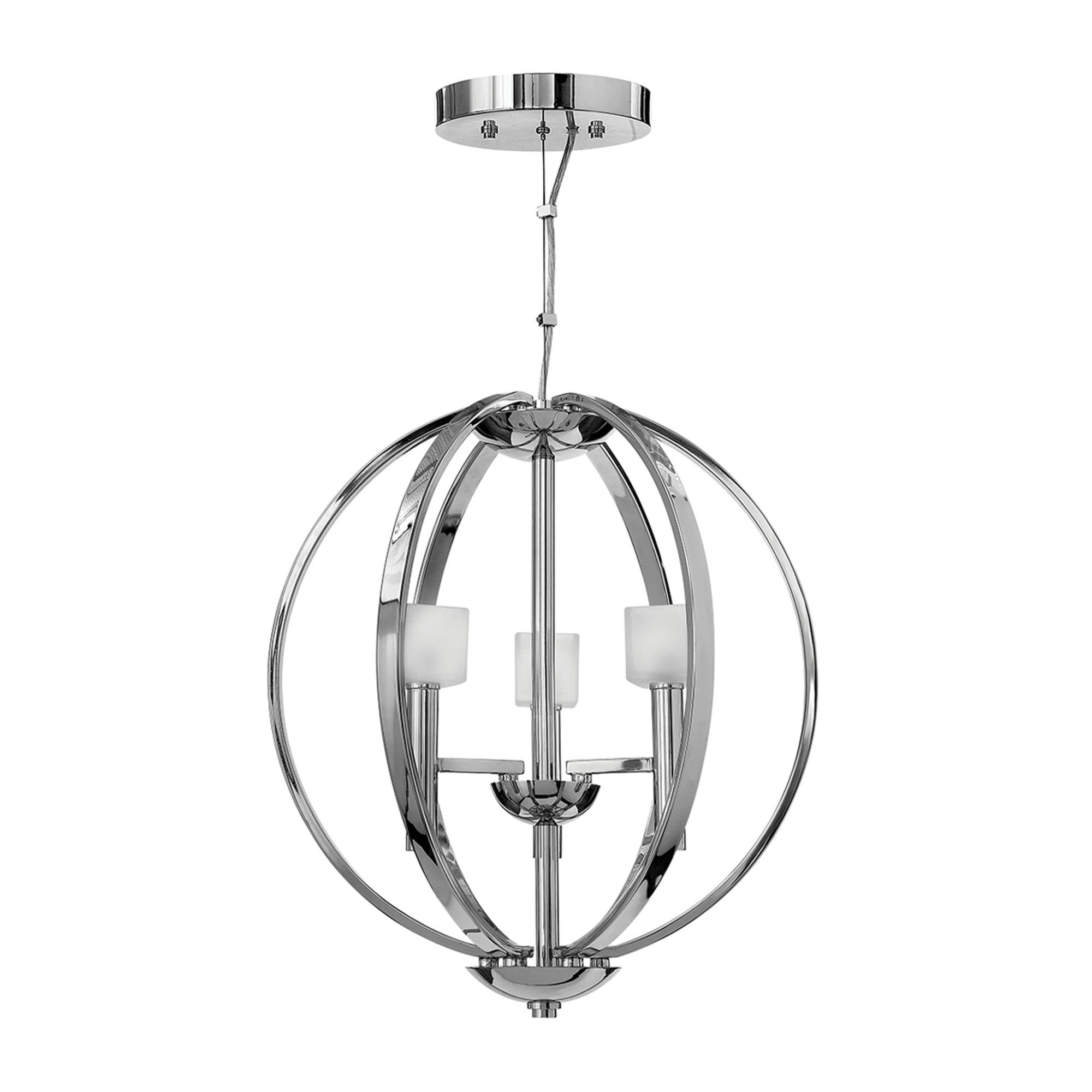 Quintiesse Mondo 3 Light Chandelier - Polished Chrome