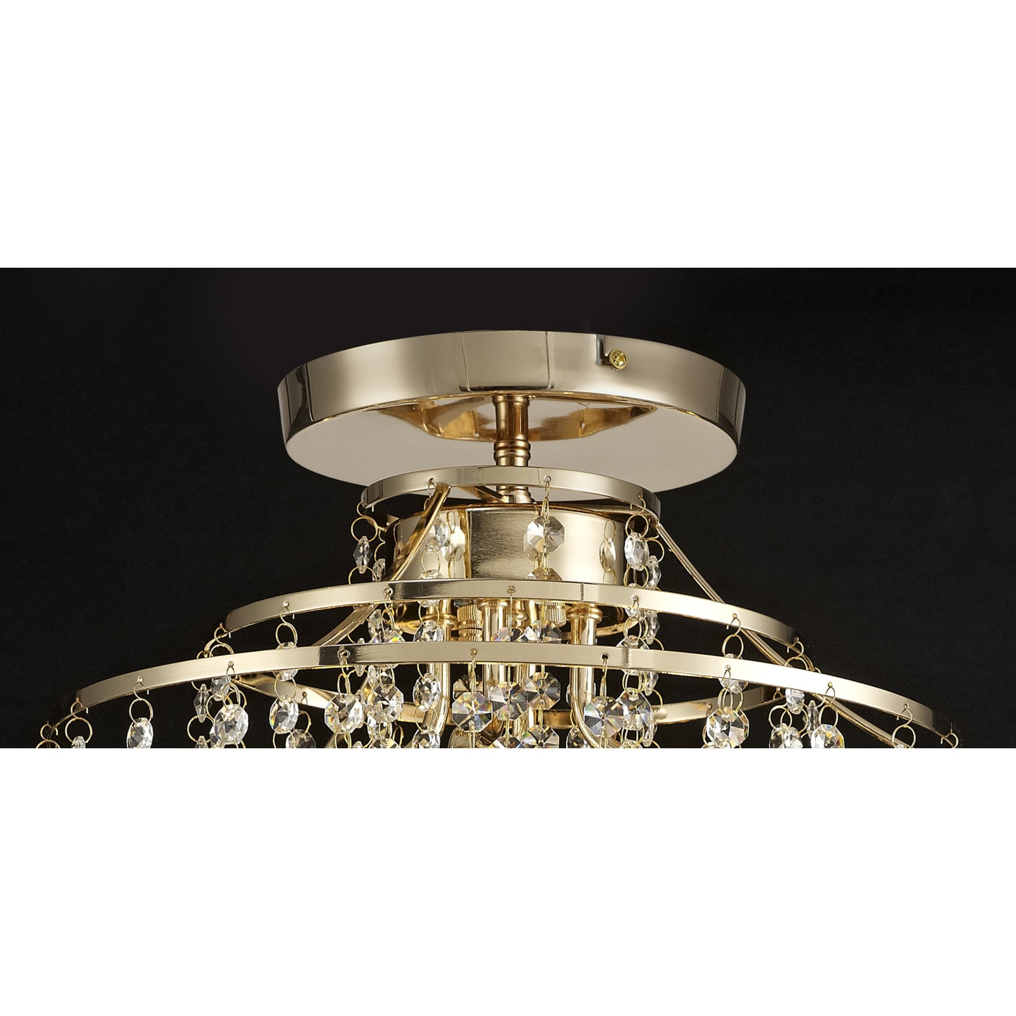 Diyas IL32770 Inina Ceiling 4 Light E14 French Gold/Crystal