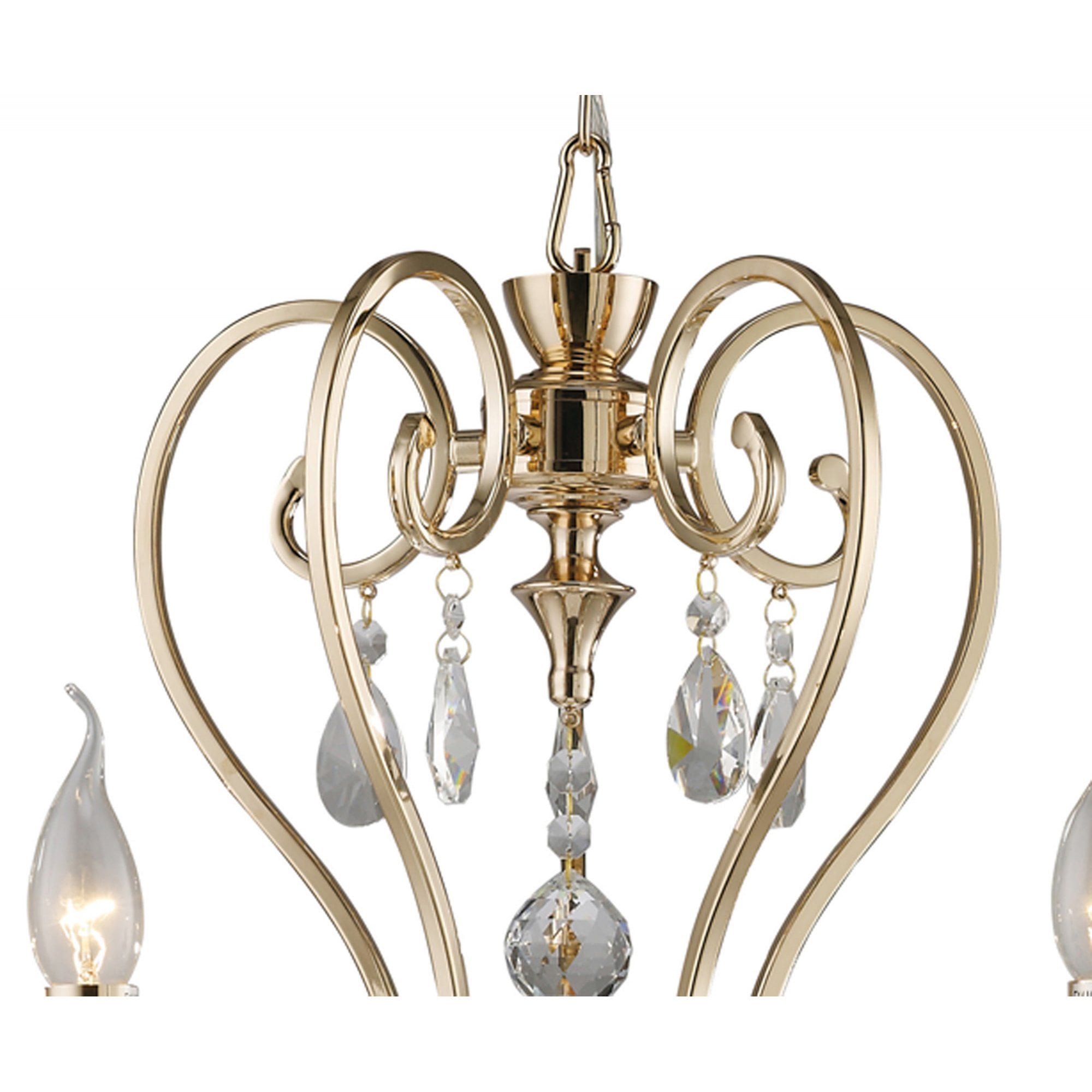 Diyas IL32065 Vela Pendant 5 Light French Gold/Crystal