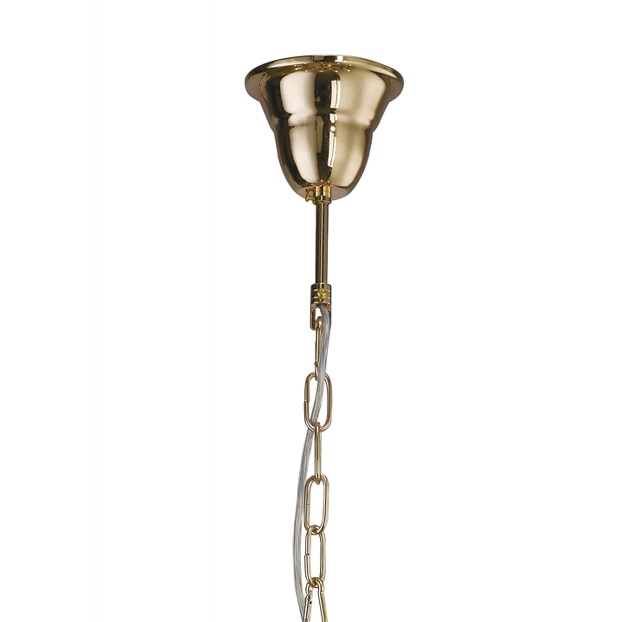 Diyas IL32068 Vela Pendant 8 Light French Gold/Crystal