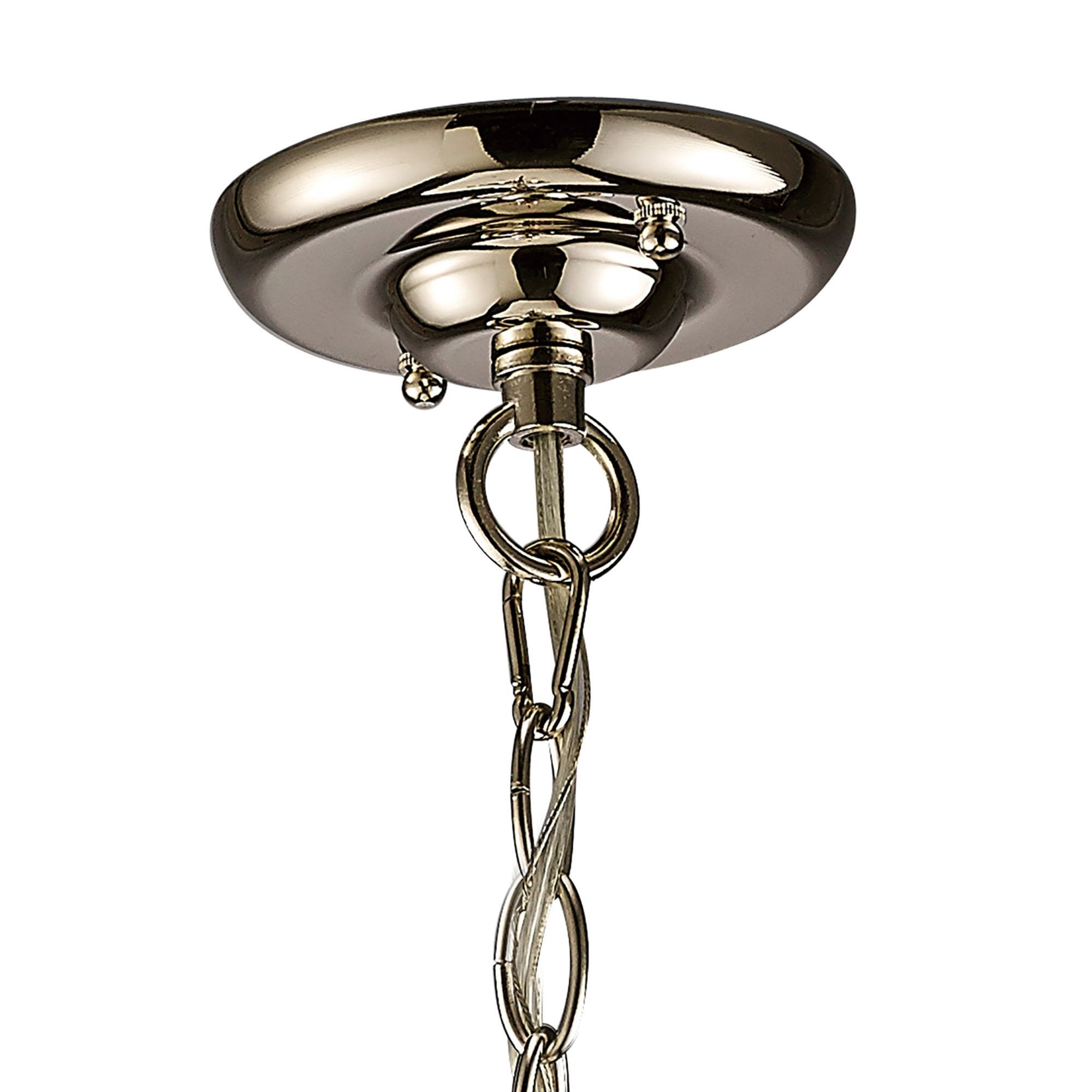 Diyas IL31681 Hilton Tetragonal Pendant 3 Light E14 Polished Nickel/Taupe Wood