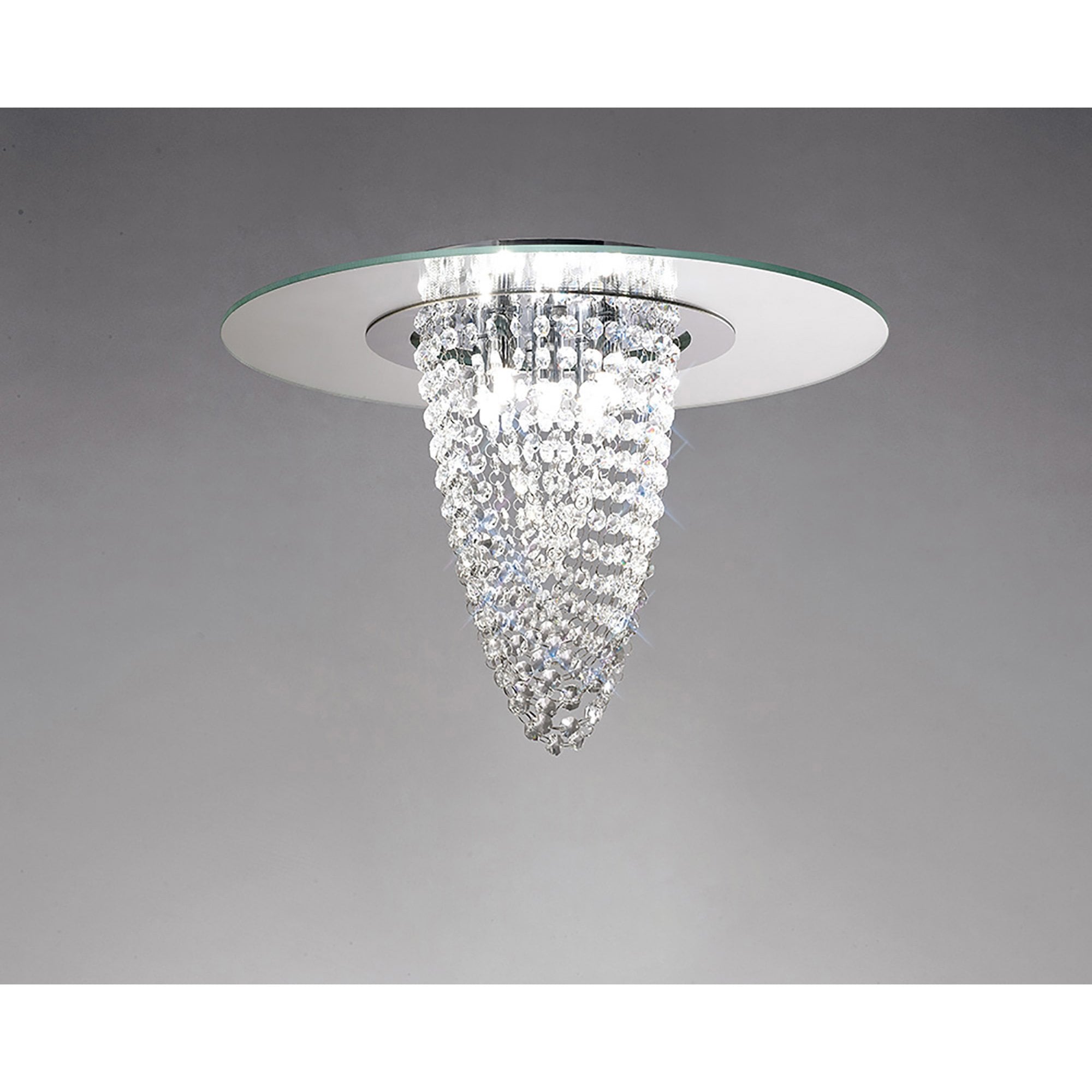 Diyas IL31460 Oberon Ceiling 5 Light Polished Chrome/Mirror/Crystal