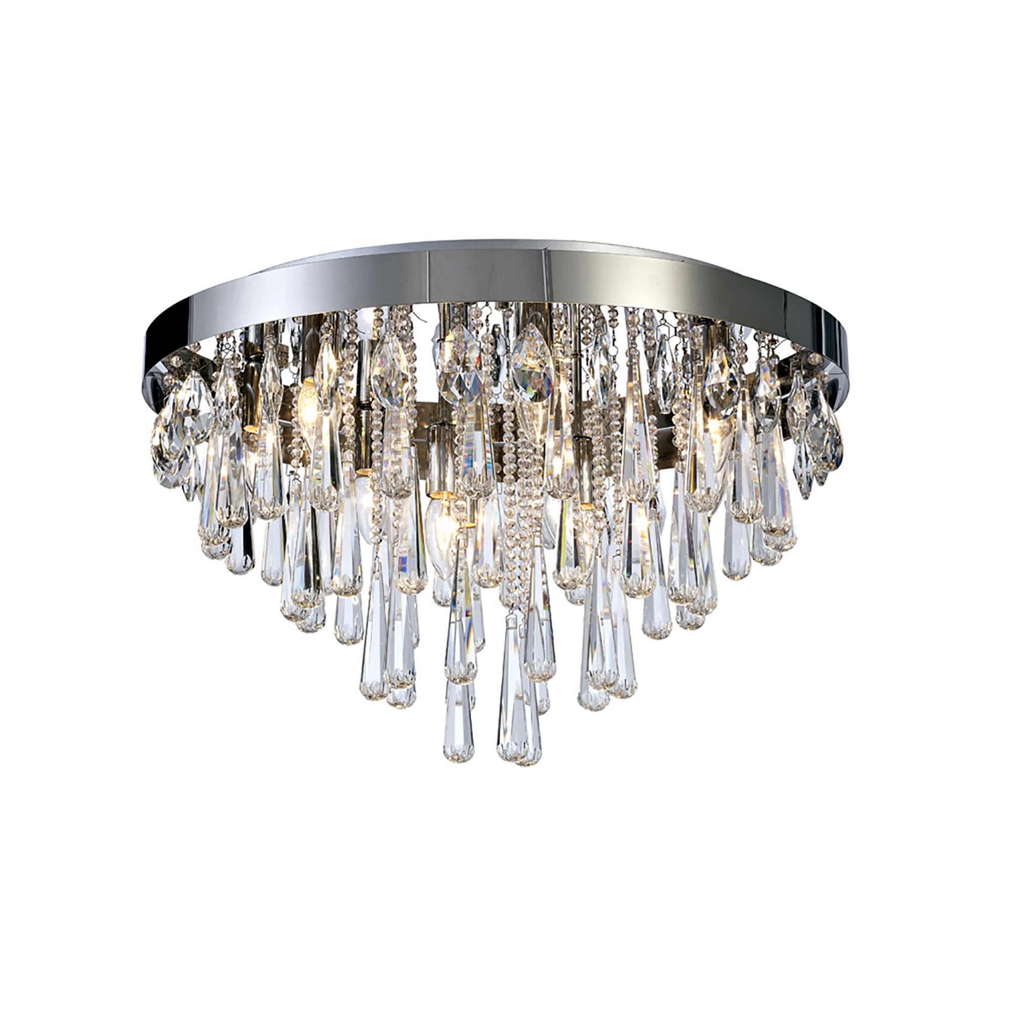 Diyas IL31432 Sophia Ceiling 8 Light E14 Polished Chrome/Crystal
