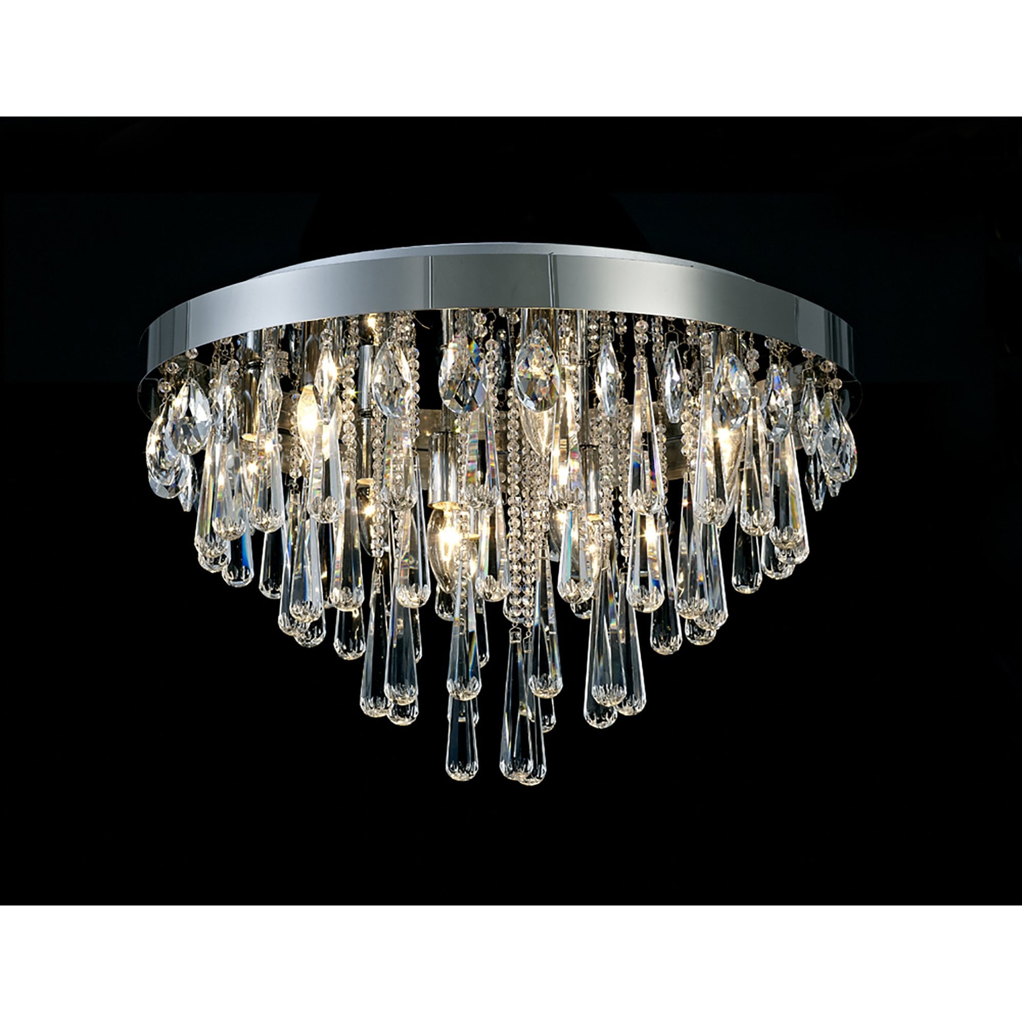Diyas IL31432 Sophia Ceiling 8 Light E14 Polished Chrome/Crystal