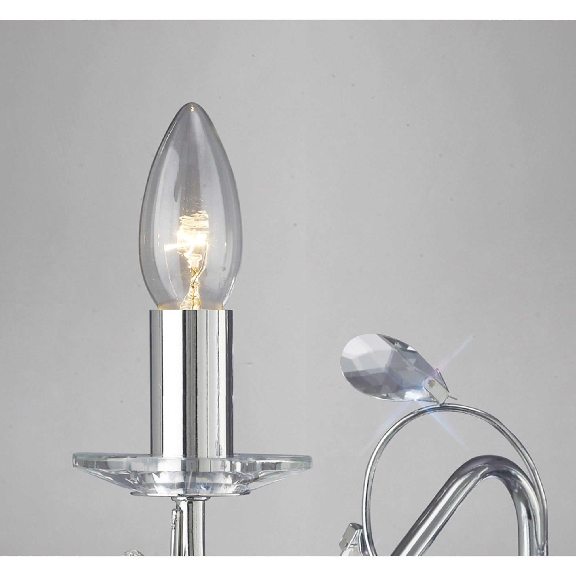 Diyas IL31212 Willow Wall Light Without Shade 2 Light Polished Chrome/Crystal