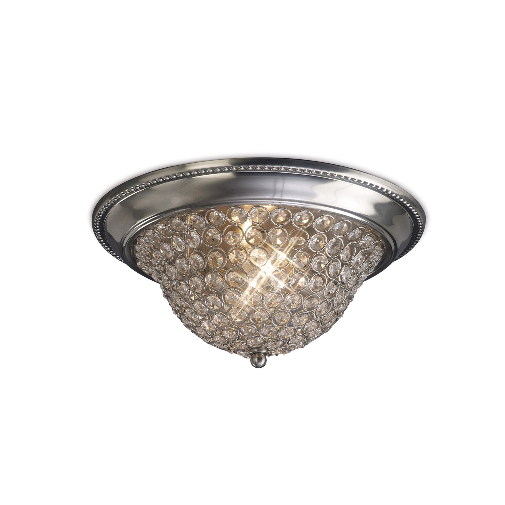 Diyas IL31134 Paloma Ceiling Medium 2 Light Satin Nickel/Crystal