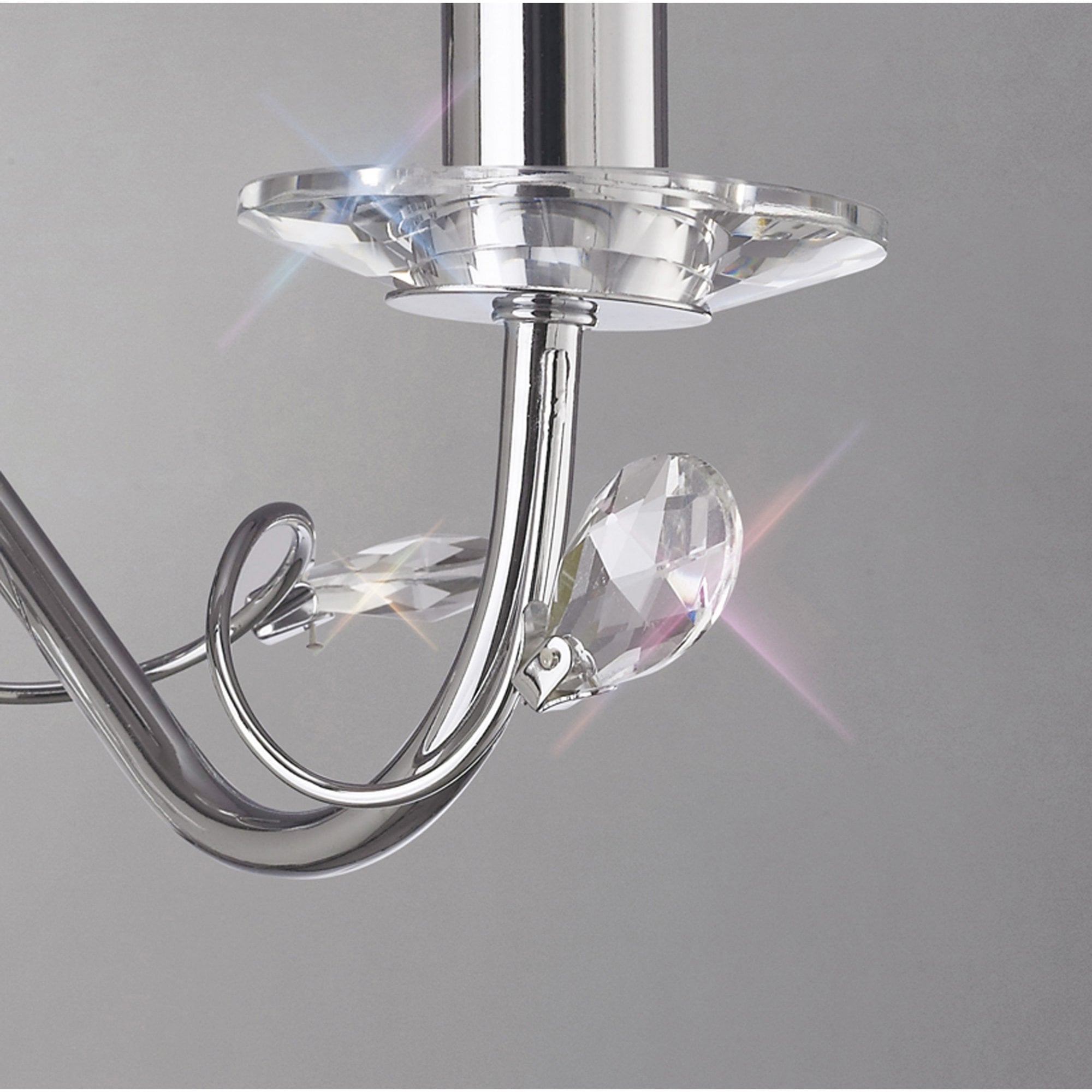 Diyas IL31211 Willow Wall Light Without Shade 1 Light Polished Chrome/Crystal