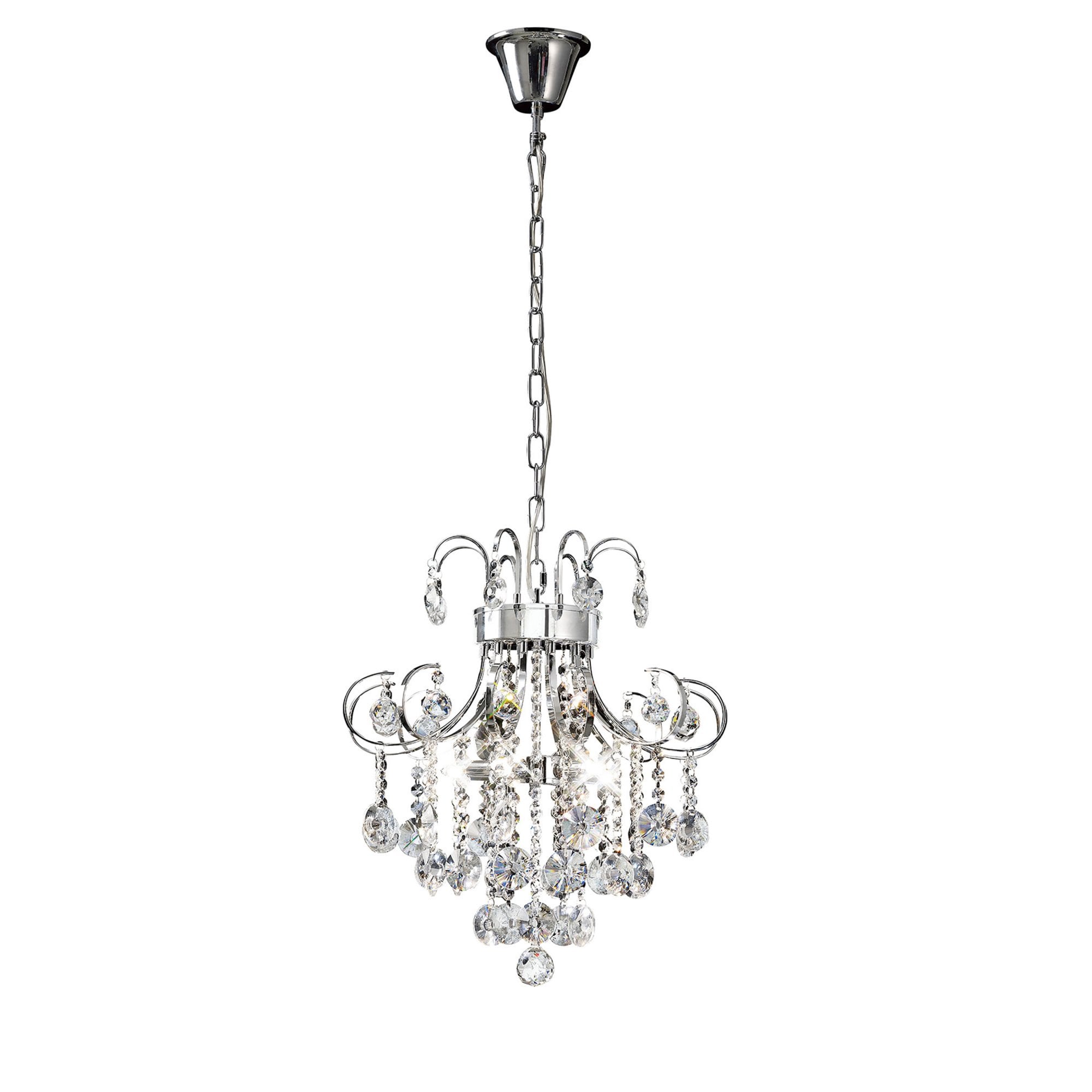 Diyas IL31054 Rosina Pendant 5 Light Polished Chrome/Crystal