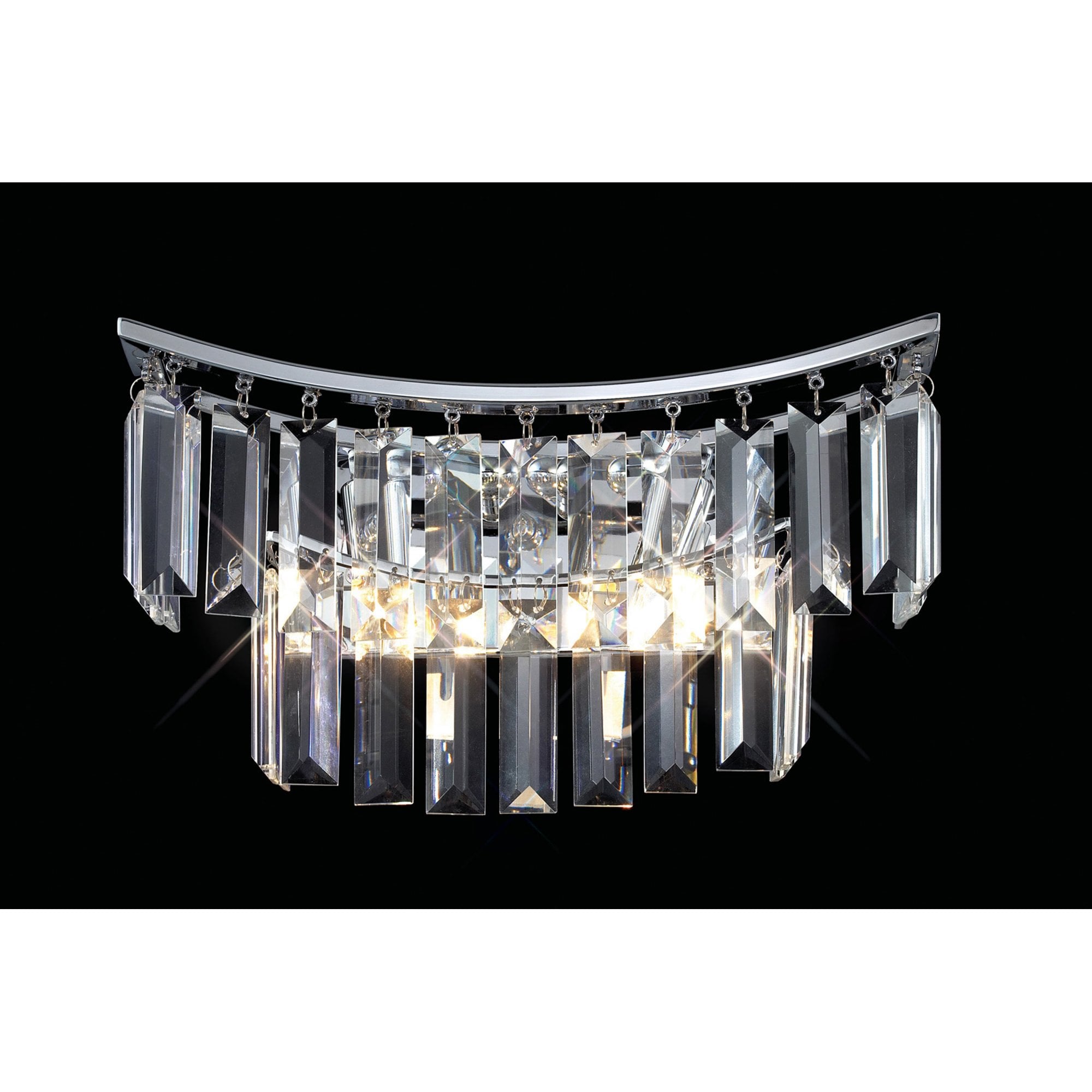 Diyas IL30641 Gianni Wall Light 2 Light Polished Chrome/Crystal
