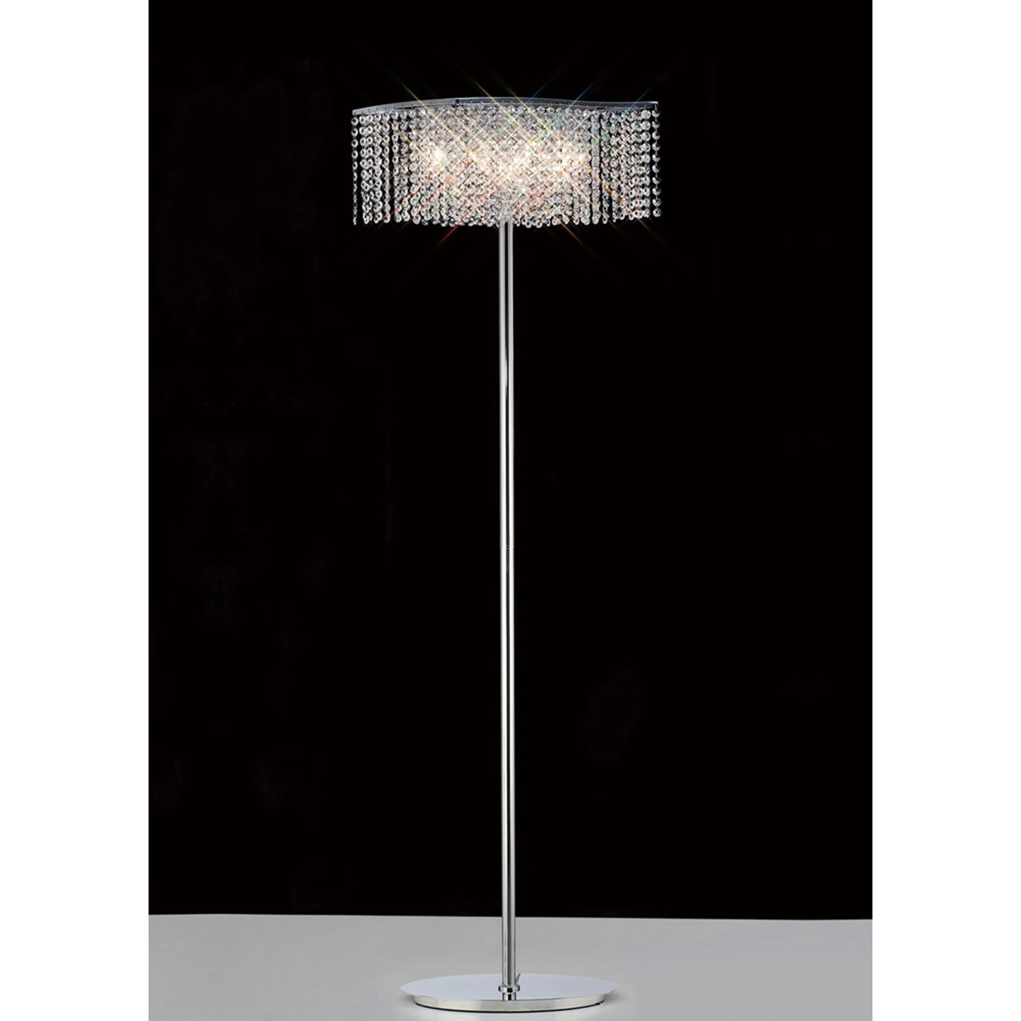 Diyas IL30576 Fabio Floor Lamp 4 Light Polished Chrome/Crystal